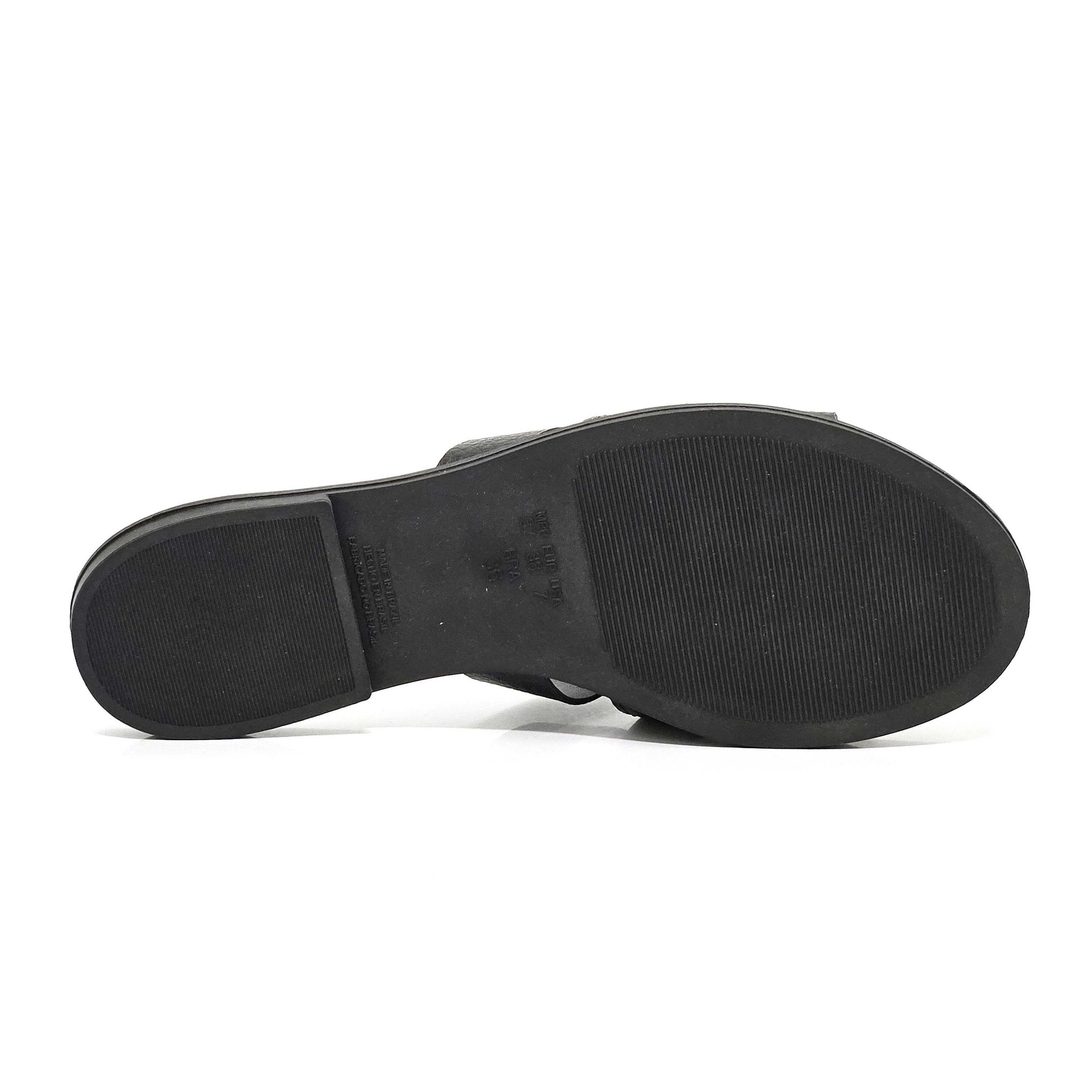 Rasteira Raquel Dias H Slide Detalhes Preto 4