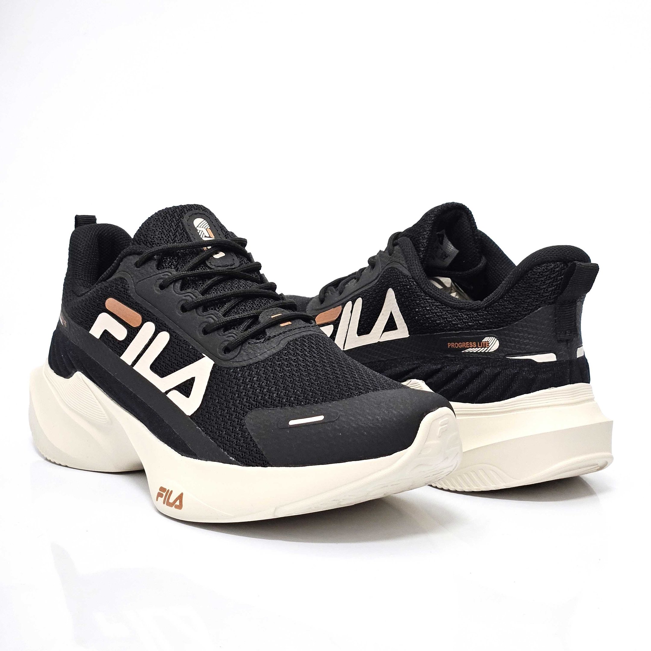 Tênis Fila Progress Lite Feminino Preto/Bege 2