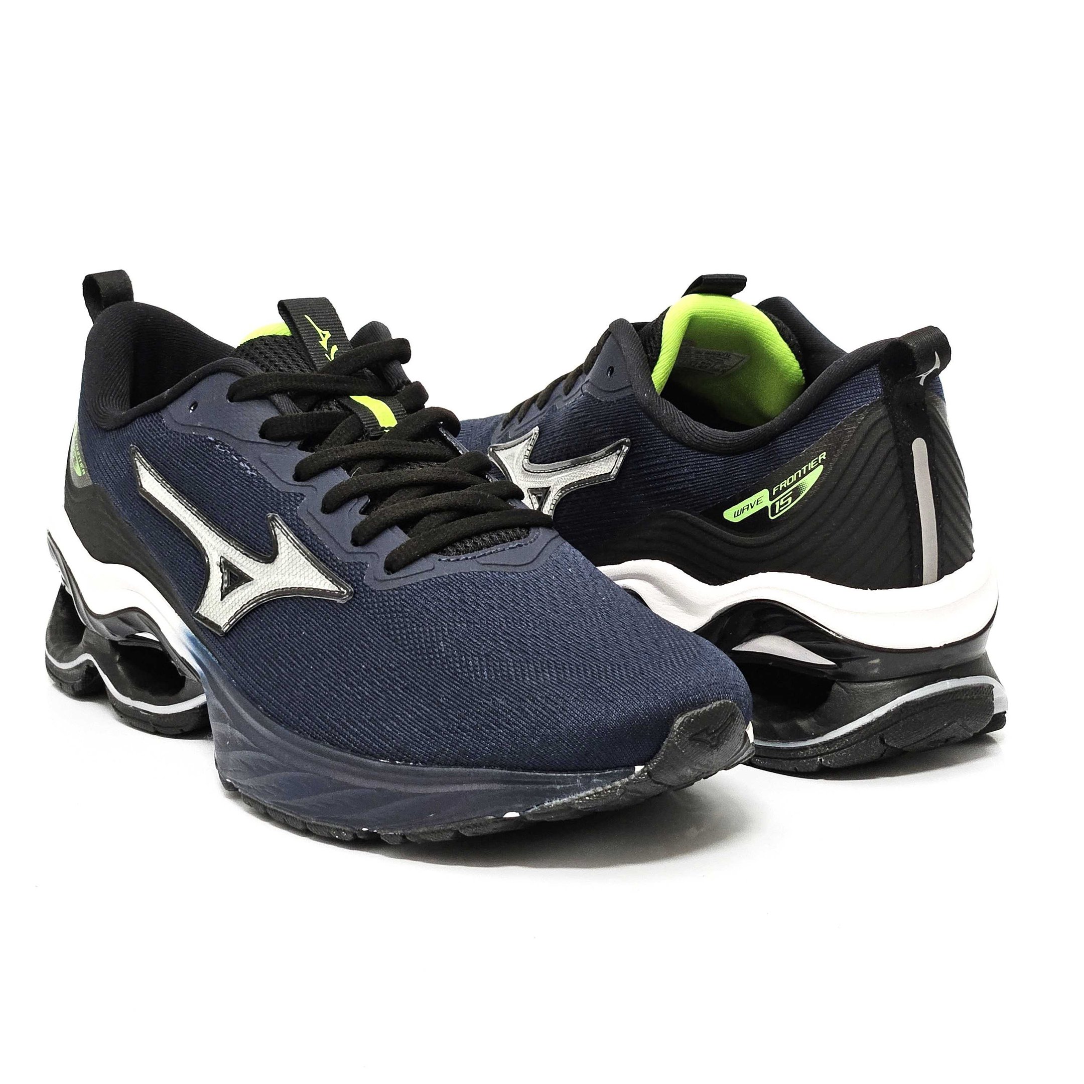 Tênis Masculino Mizuno Wave Frontier 15 Azul Marinho 2
