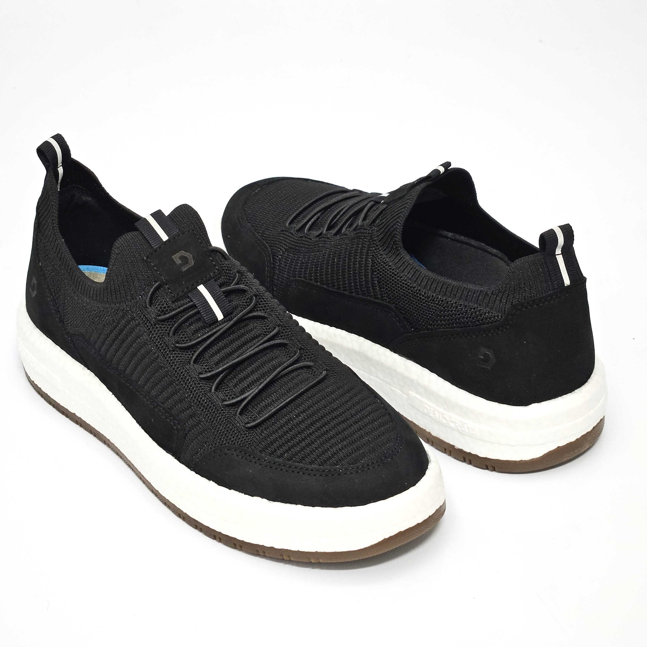 Sapatenis Masculino Democrata Drake Pulse Em Knit Preto 3