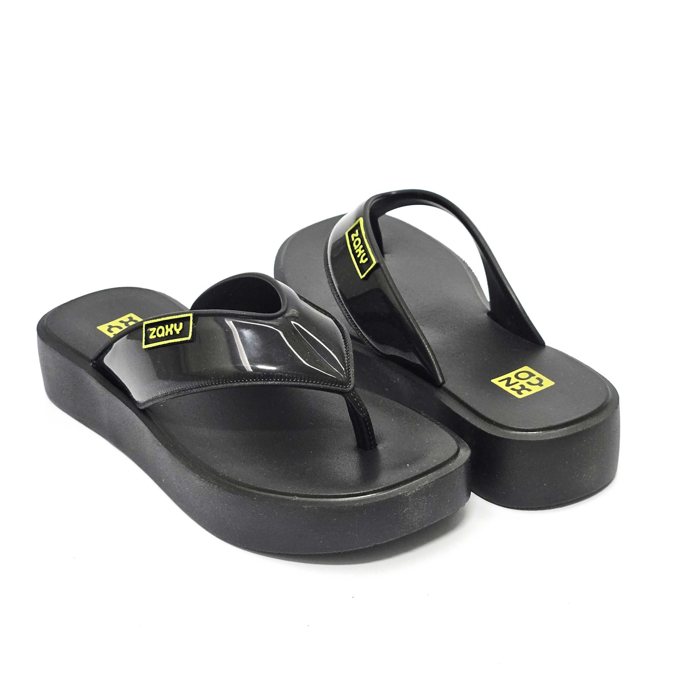 Tamanco Zaxy De Dedo Plataforma Trend Preto 3