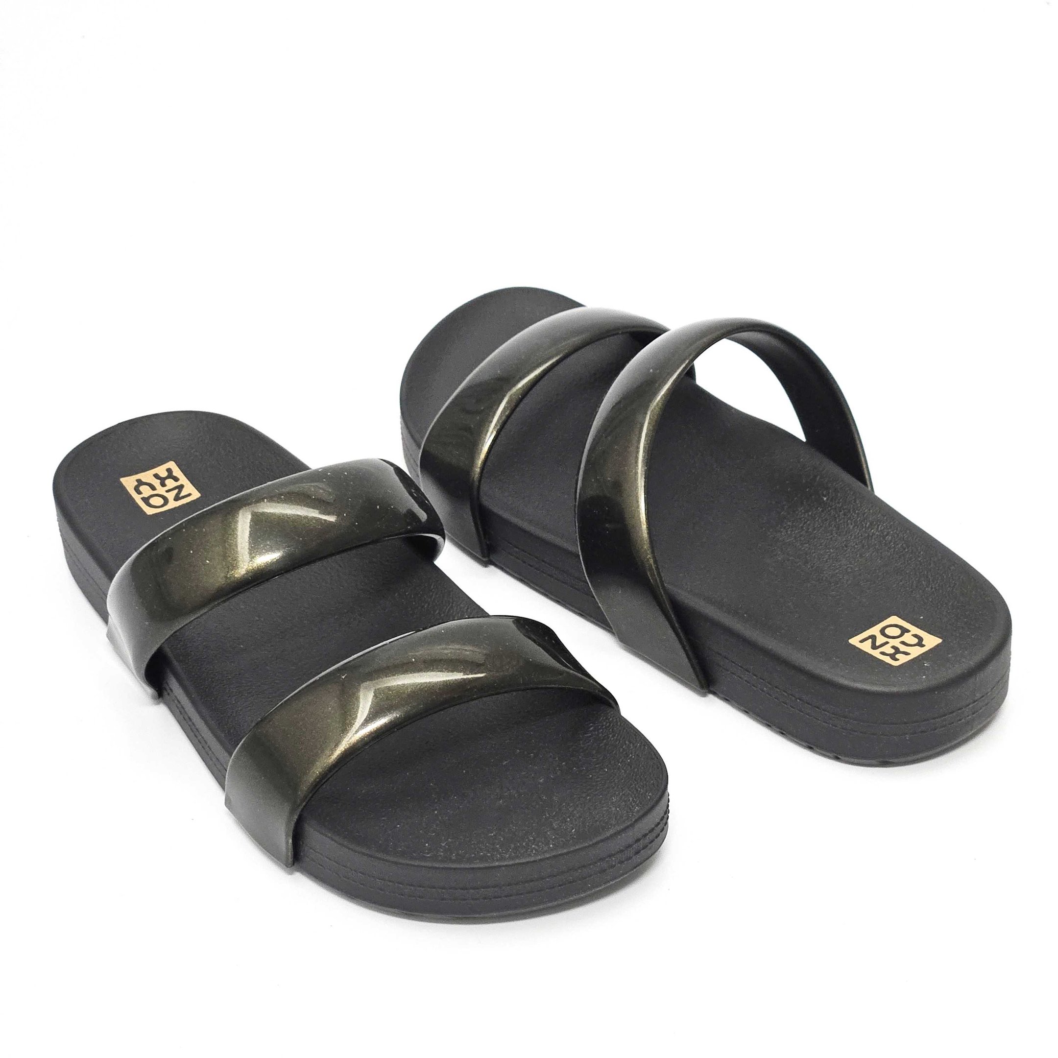 Sandália Feminina Zaxy Bestie Preto/Dourado 3