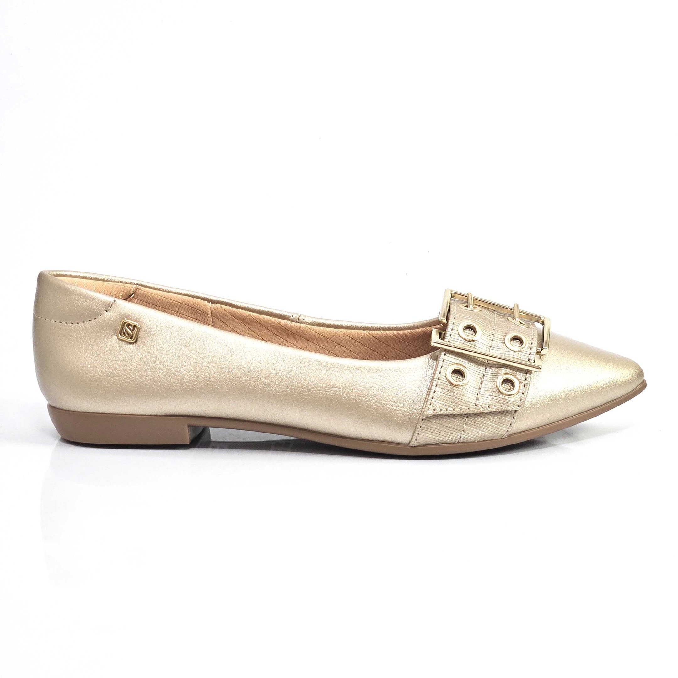 Sapatilha Feminina Santinelli Bico Fino Fivela