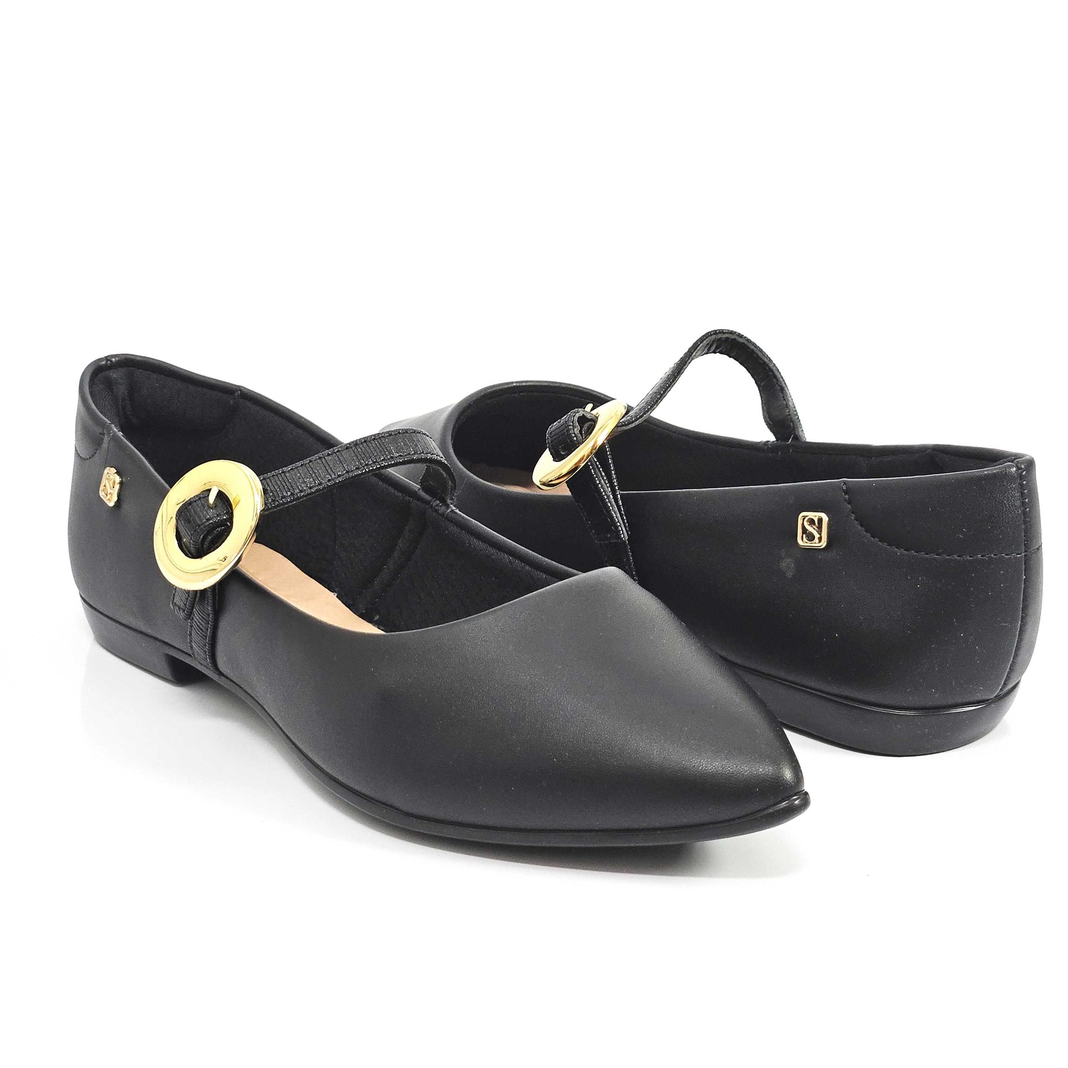 Sapato Feminina Santinelli Boneca Preto 2