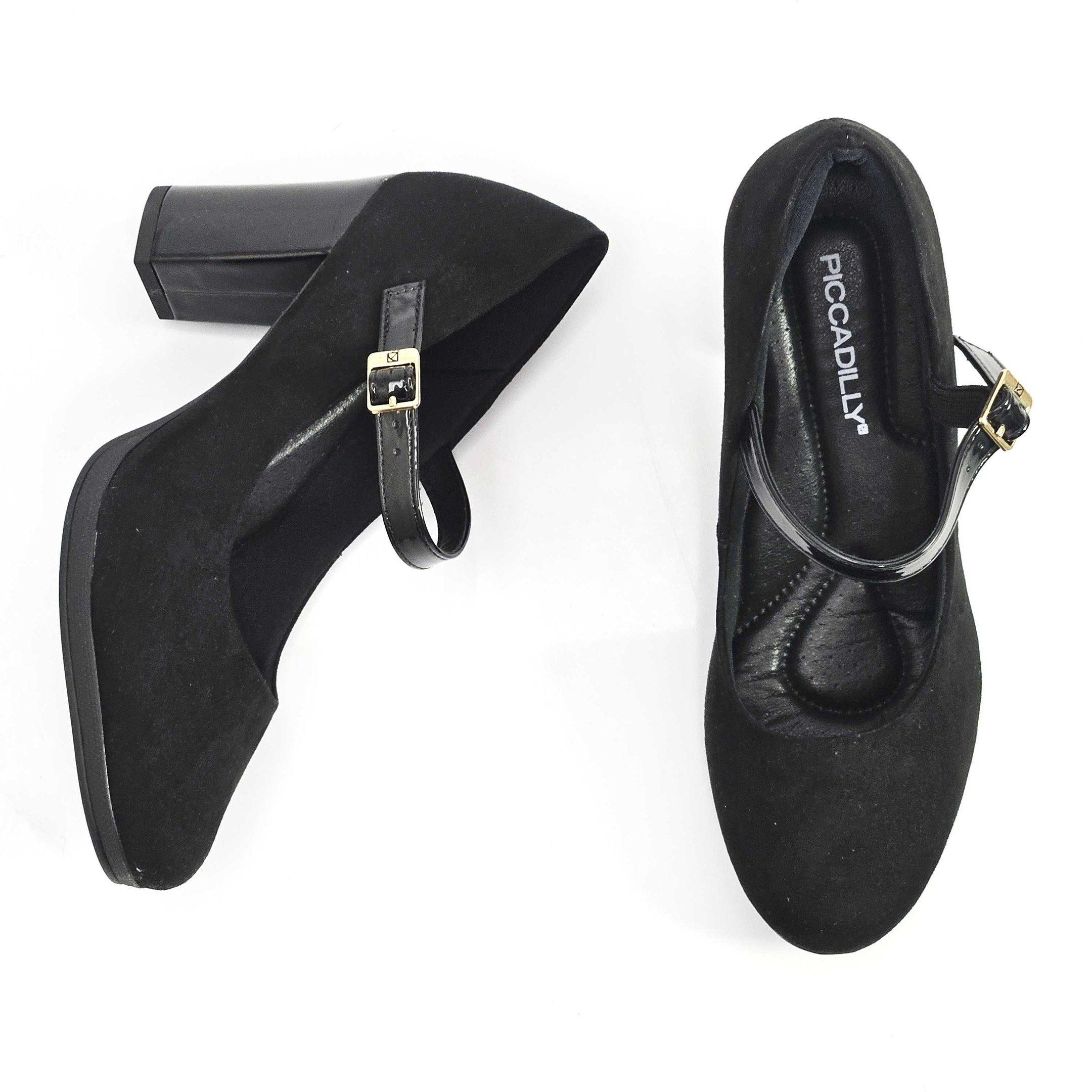 Sapato Feminino Piccadilly Boneca Salto Alto Preto 2