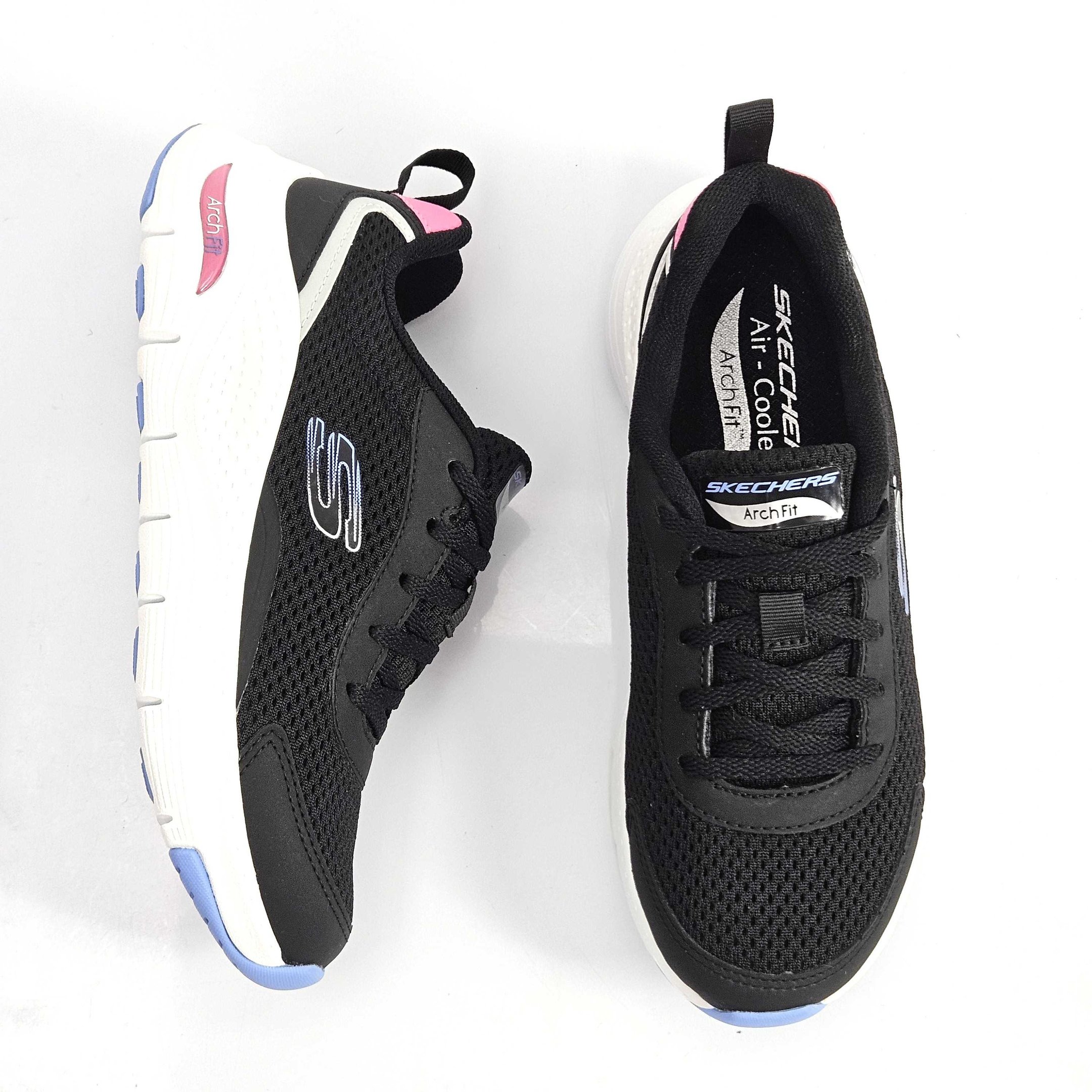 Tênis Feminino Skechers Arch Fit Cadarço Preto 2