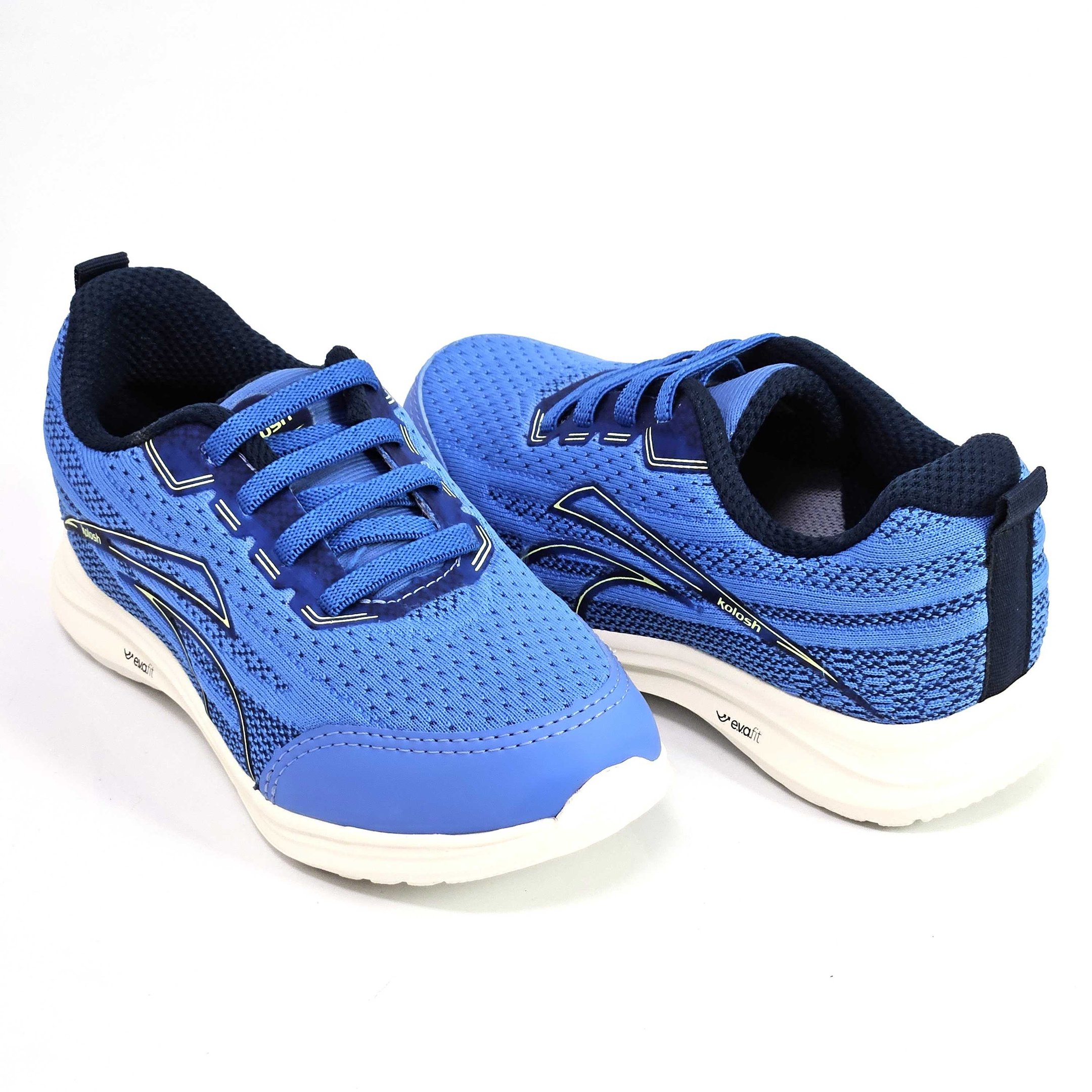 Tênis Infantil Kolosh Sport Com Cadarço Elástico Azul 3