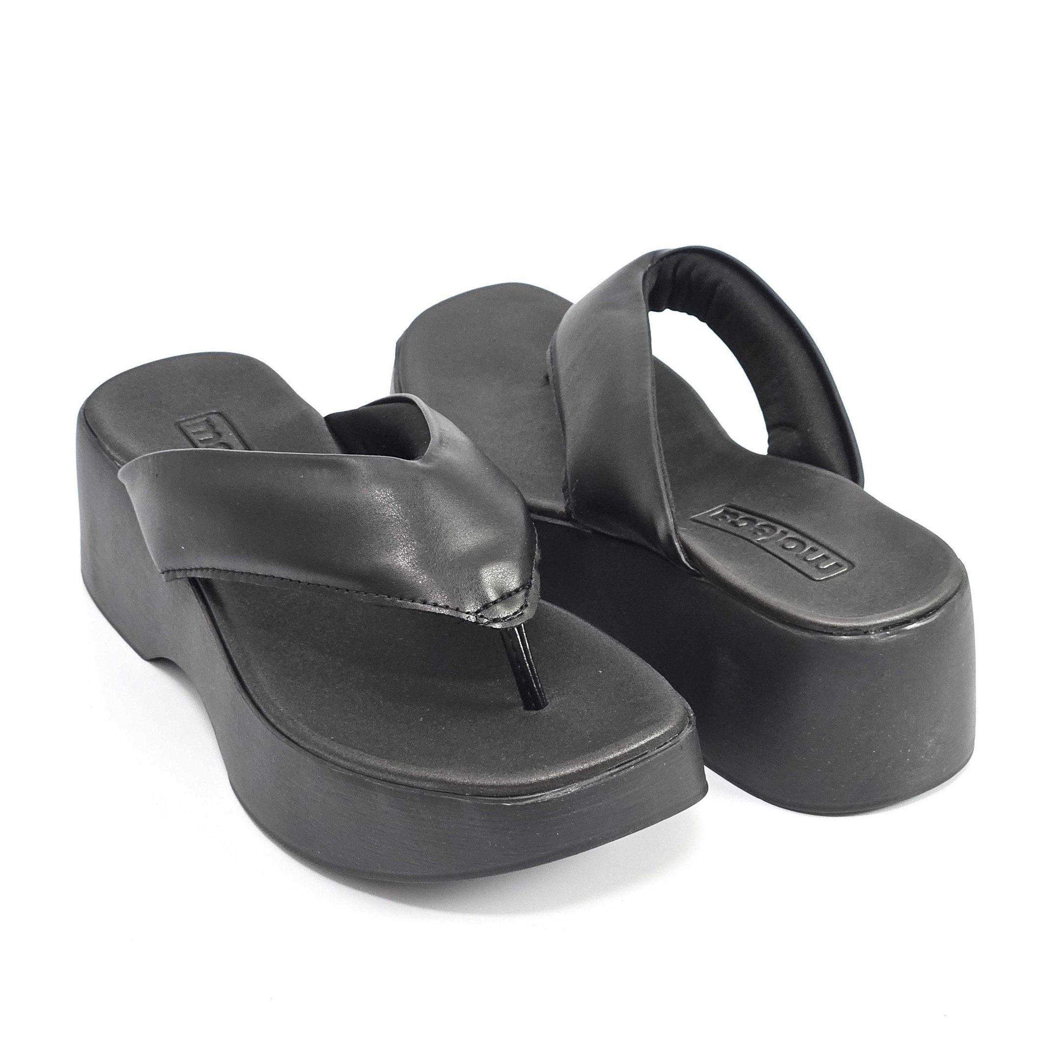 Tamanco Moleca Flat Dedo Leve Preto 3