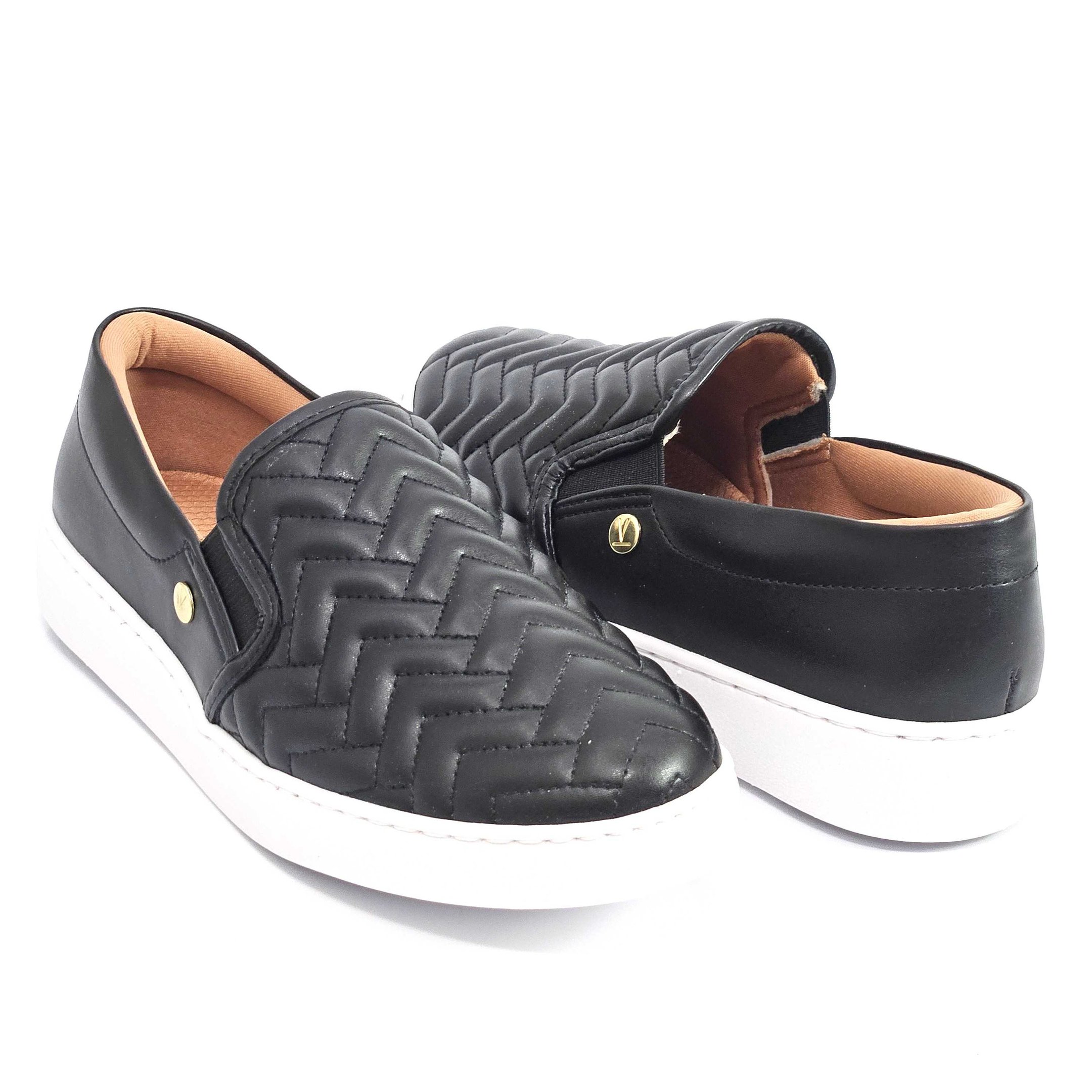 Tênis Casual Vizzano Slip On Matelassê Preto 3