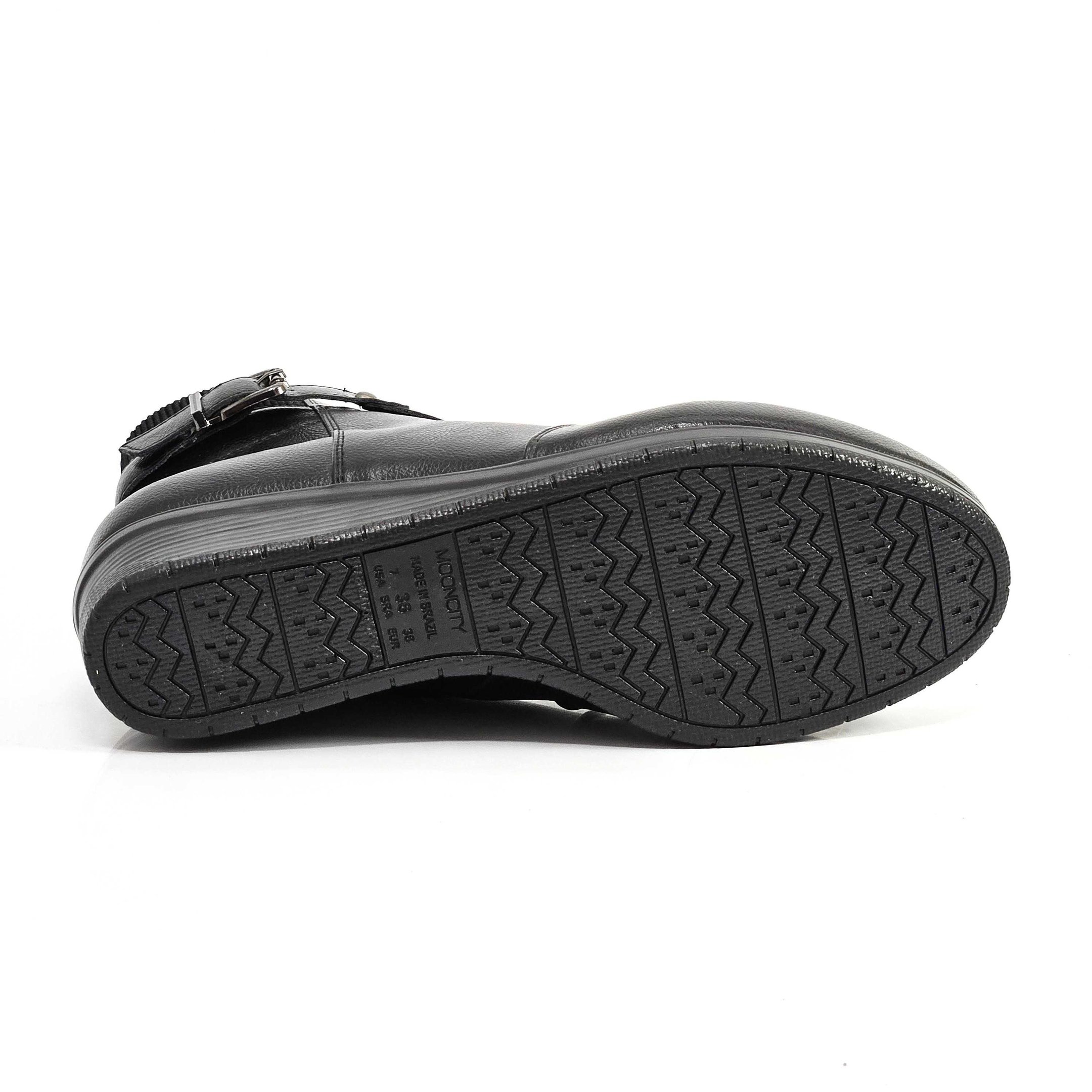 Bota Feminina Mooncity Cano Curto Anabela Preto 4