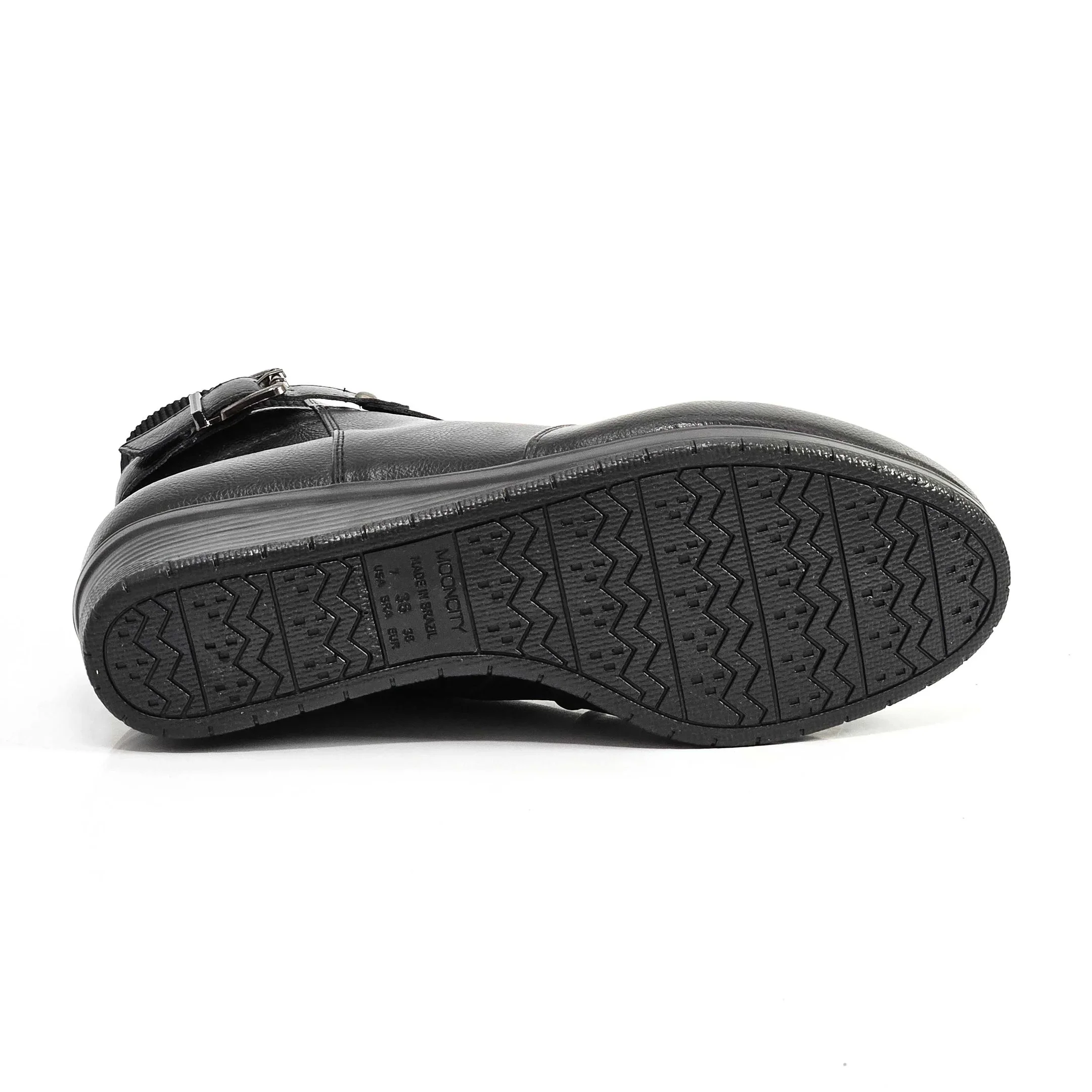 Bota Feminina Mooncity Cano Curto Anabela Preto 4