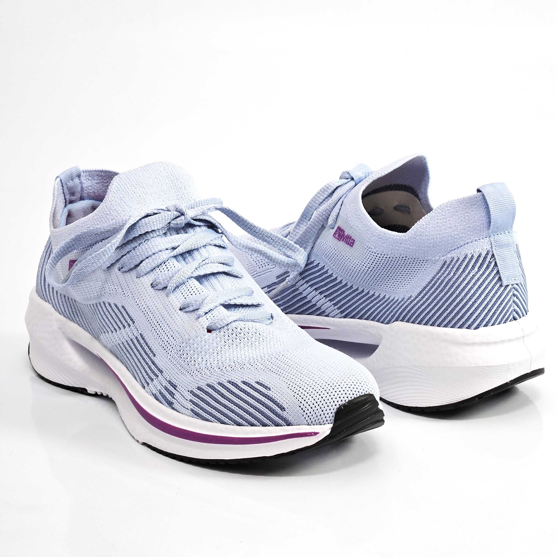 Tênis Esportivo Feminino Actvitta Gáspea Knit Celeste 3