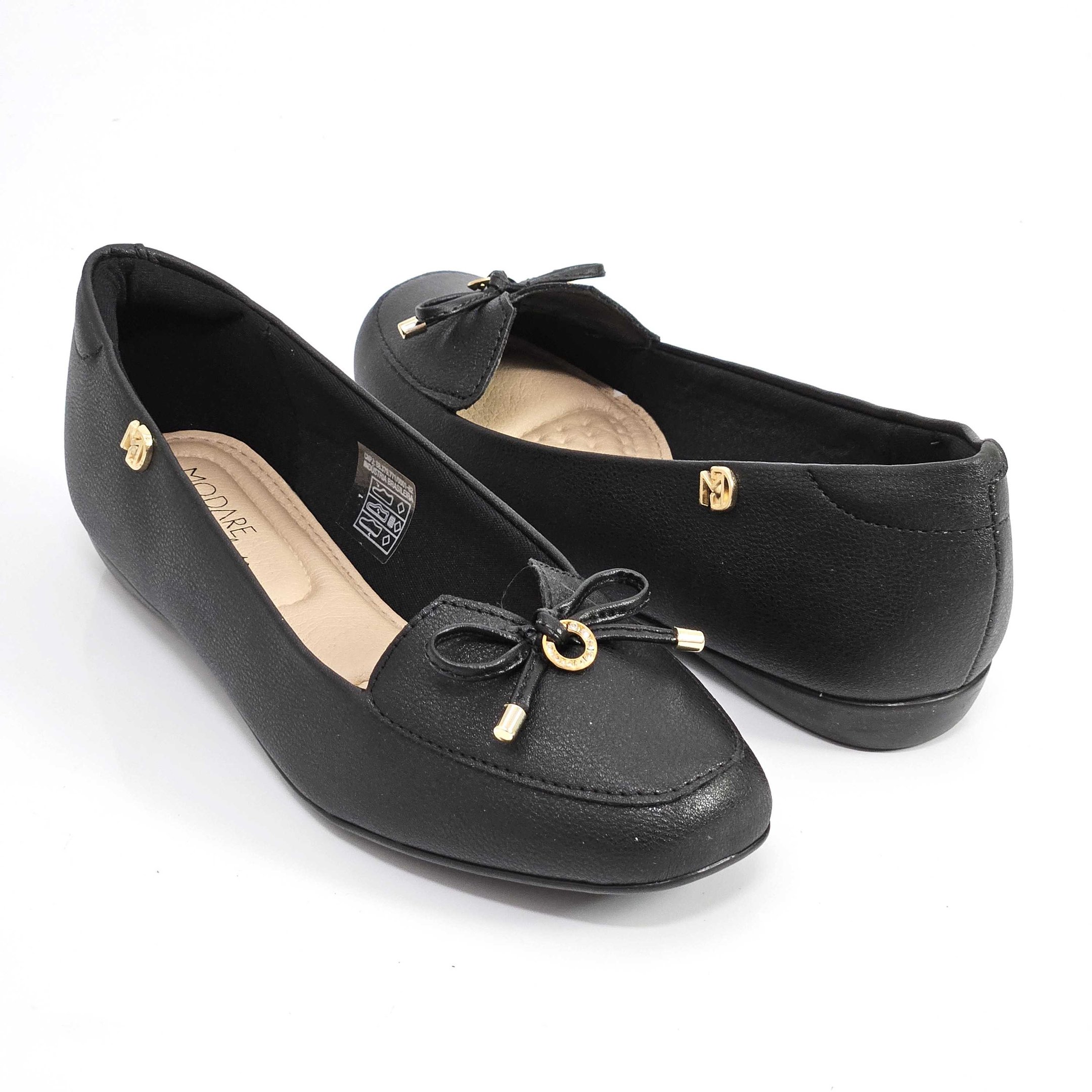 Sapatilha Feminina Mocassim Modare Laço Preto 3