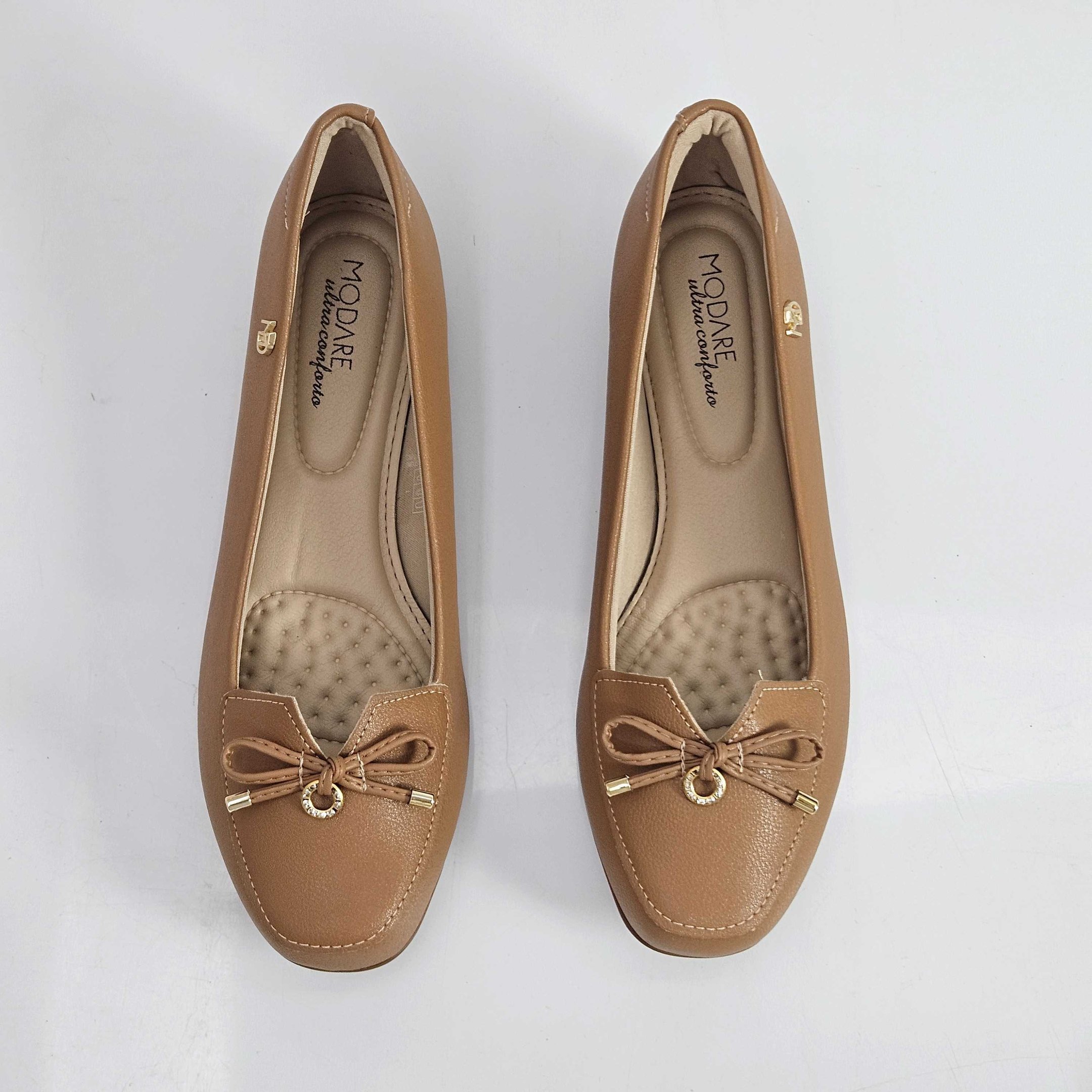 Sapatilha Feminina Mocassim Modare Laço Camel 2
