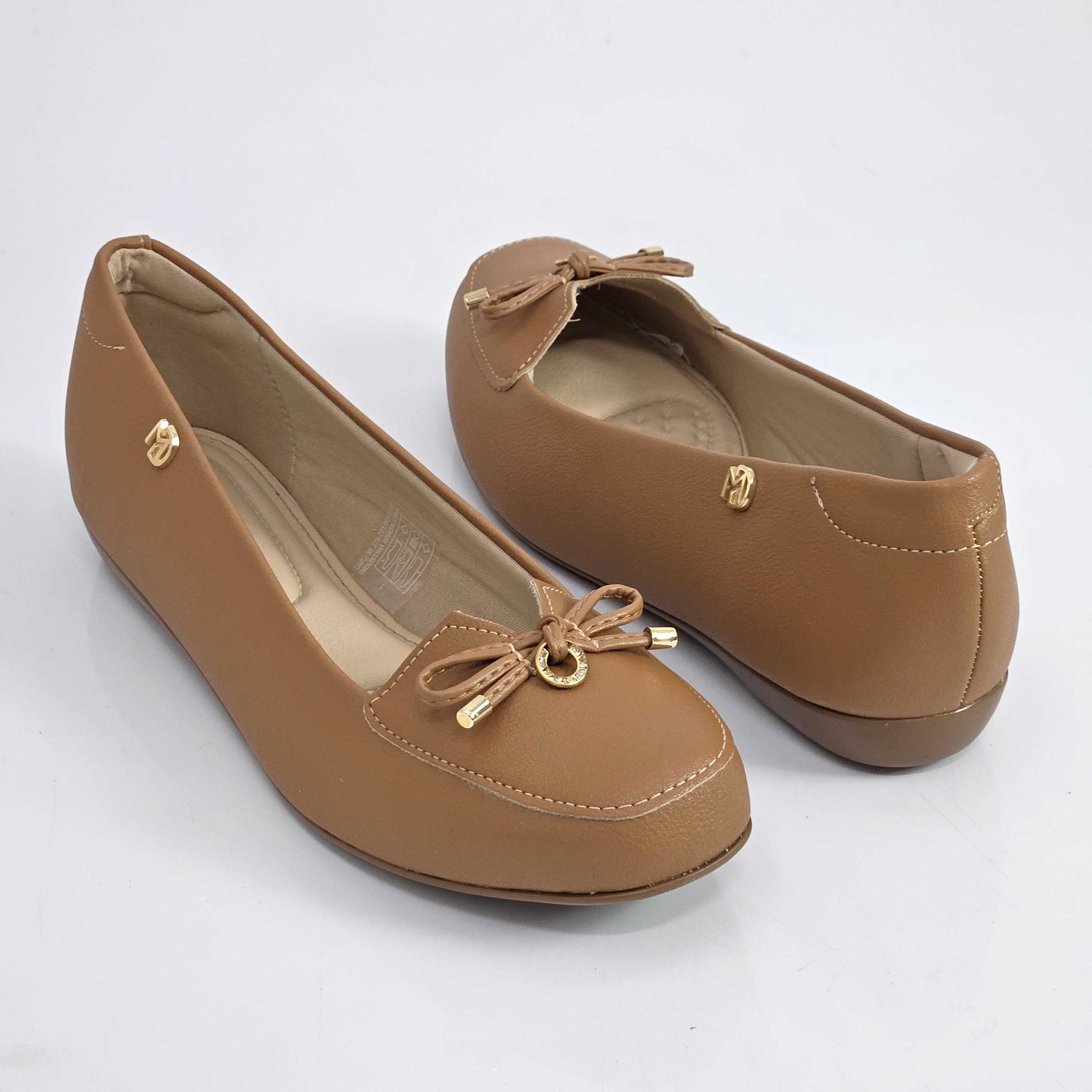 Sapatilha Feminina Mocassim Modare Laço Camel 3