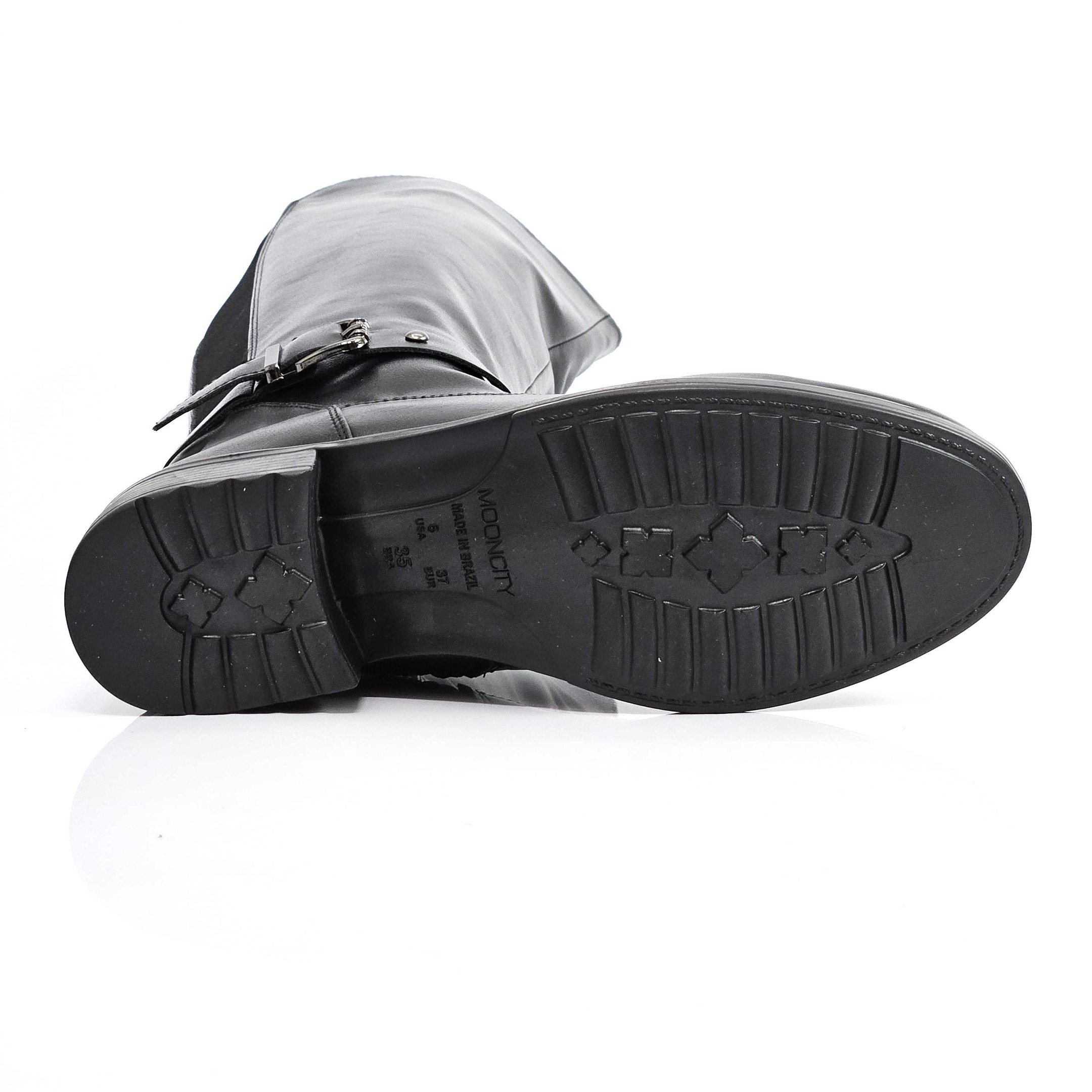 Bota Feminina Mooncity Montaria Elástico Preto 4