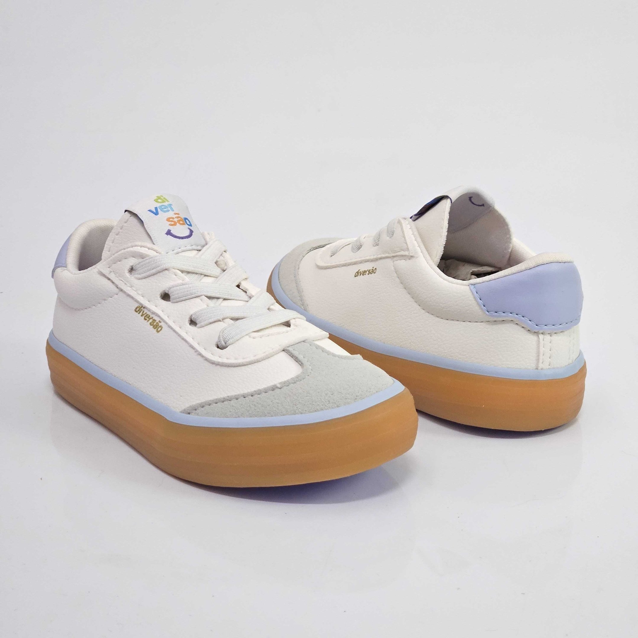 Tênis Infantil Diversão Casual Elástico Branco 3