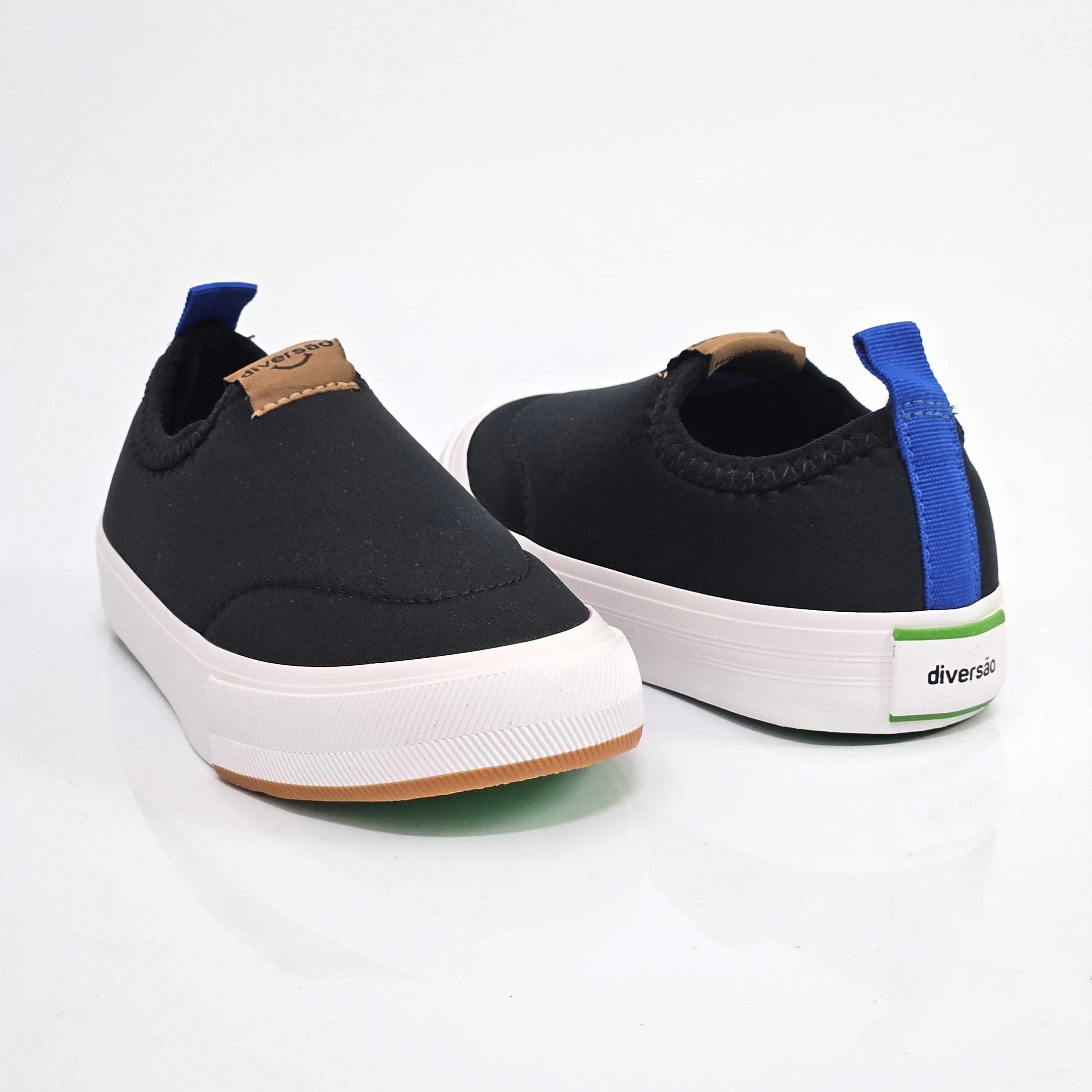 Tênis Infantil Diversão Slip On Neoprene Preto 3