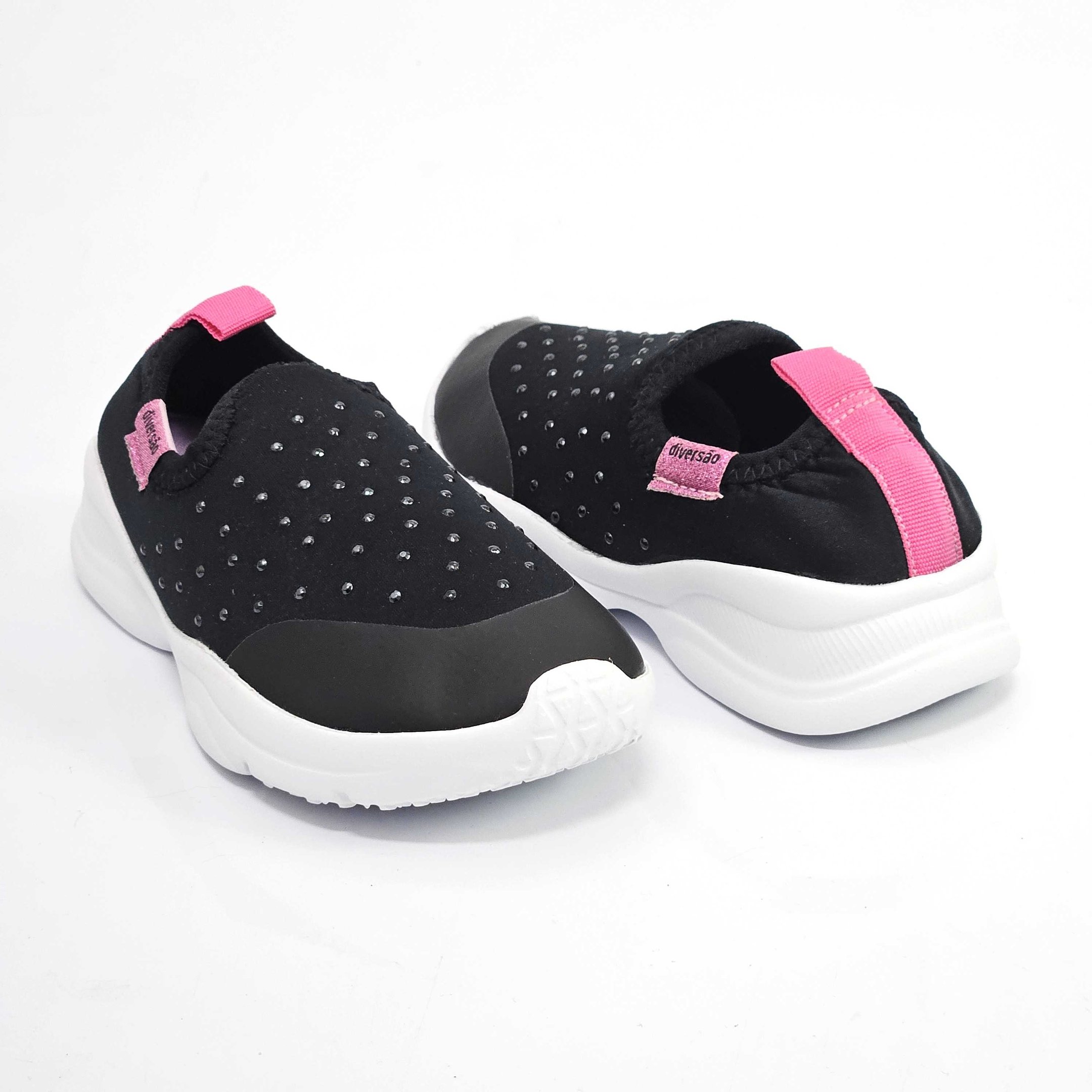 Tênis Infantil Diversão Slip On Mini Camille Preto 3