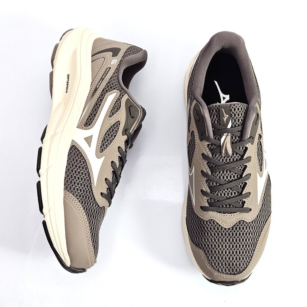 Tênis Esportivo Mizuno Hawk 6 Masculino Marrom/Bege 2
