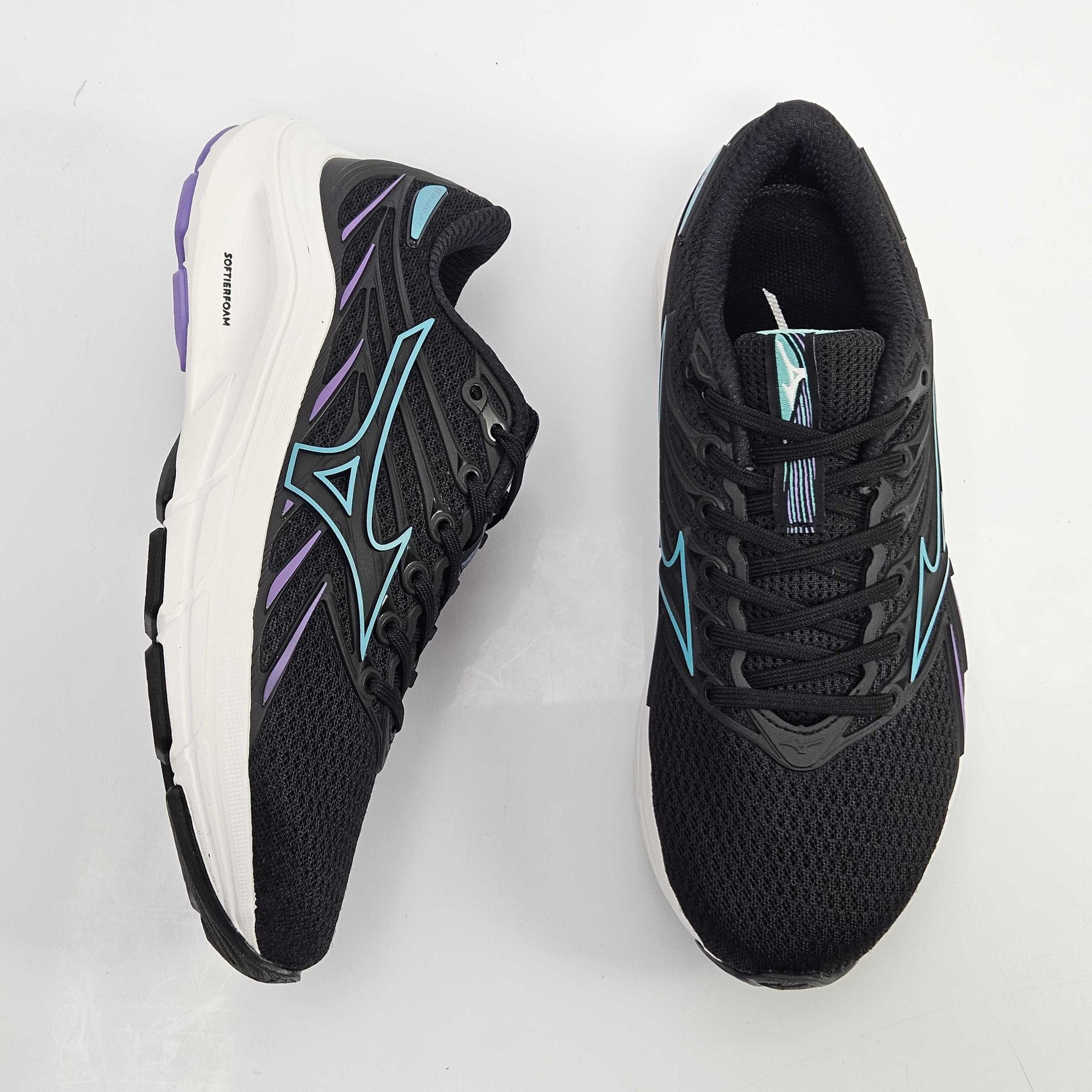 Tênis Esportivo Feminino Mizuno Jet 8 Preto/Azul 2