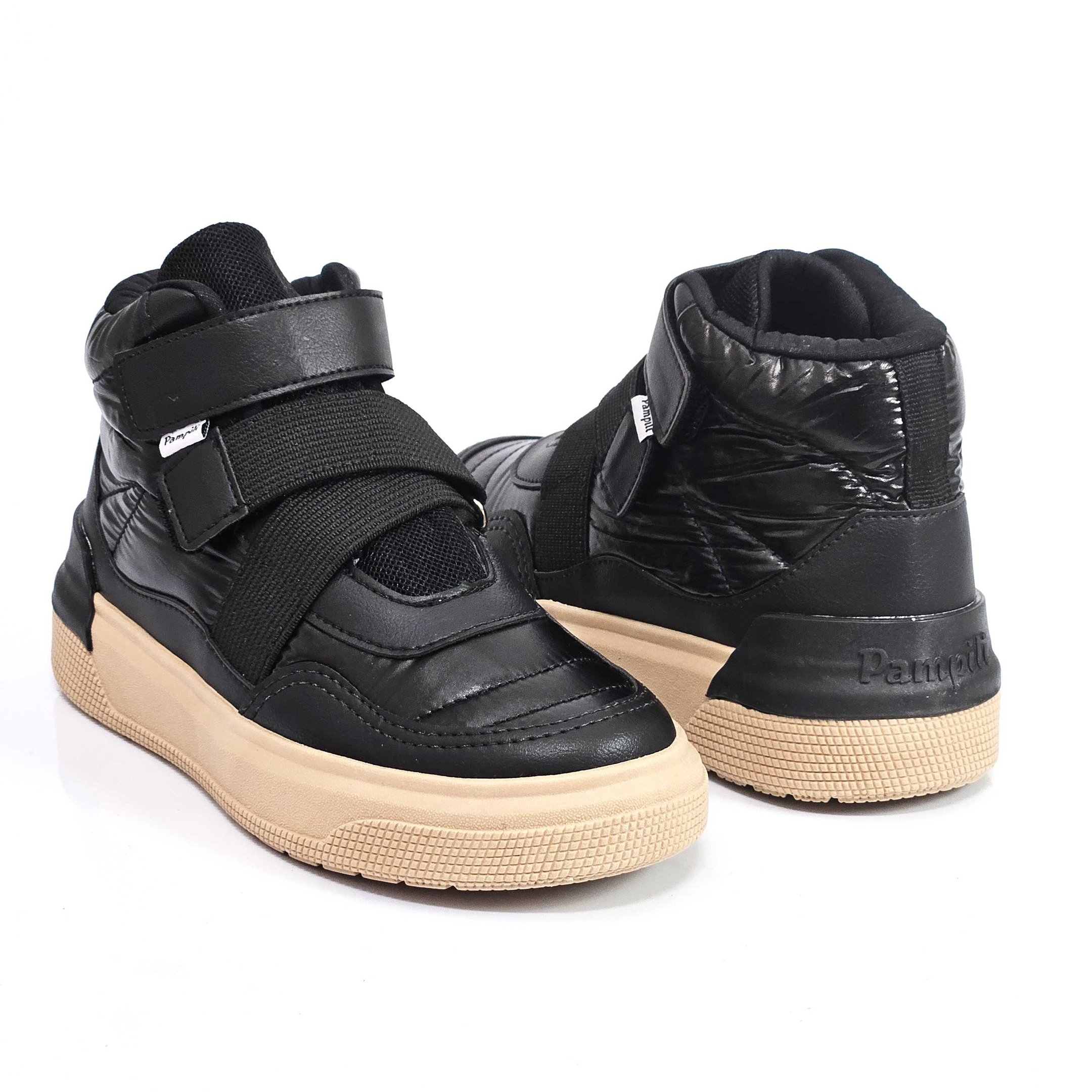 Tênis Infantil Pampili Mid Comfy Com Elástico Preto 3