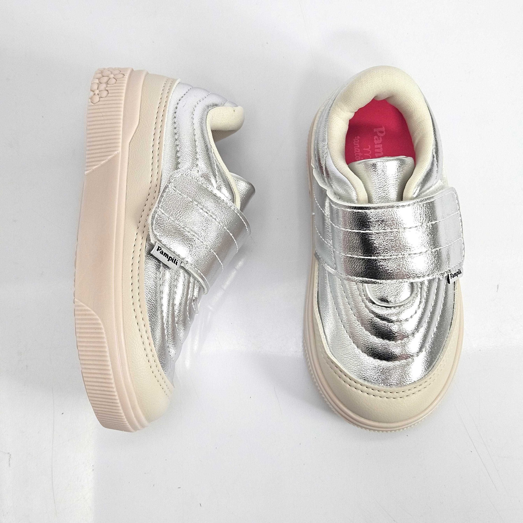 Tênis Infantil Pampili Yumi Metalizado Prata 2