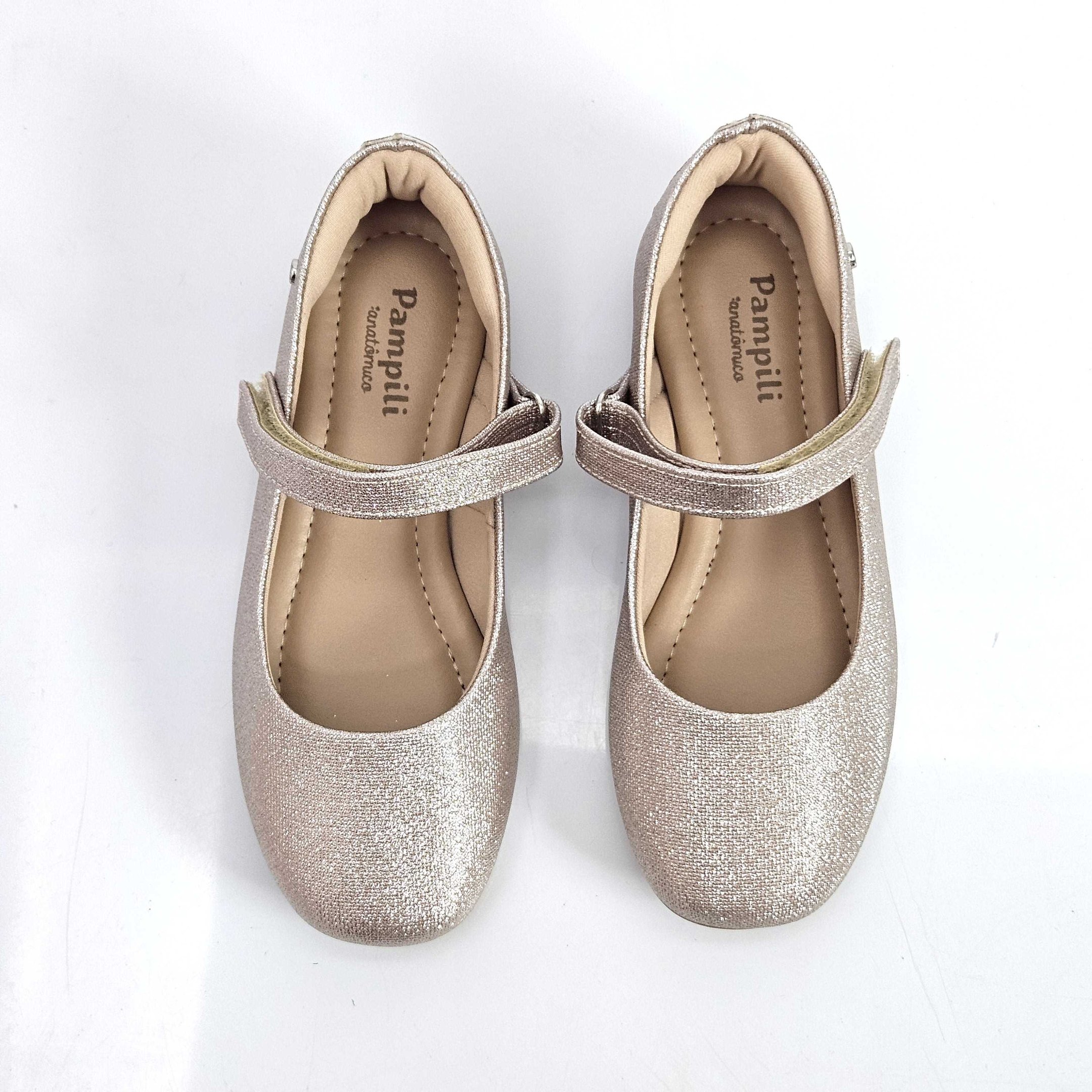 Sapatilha Infantil Pampili Ballet Com Glitter Dourado 2