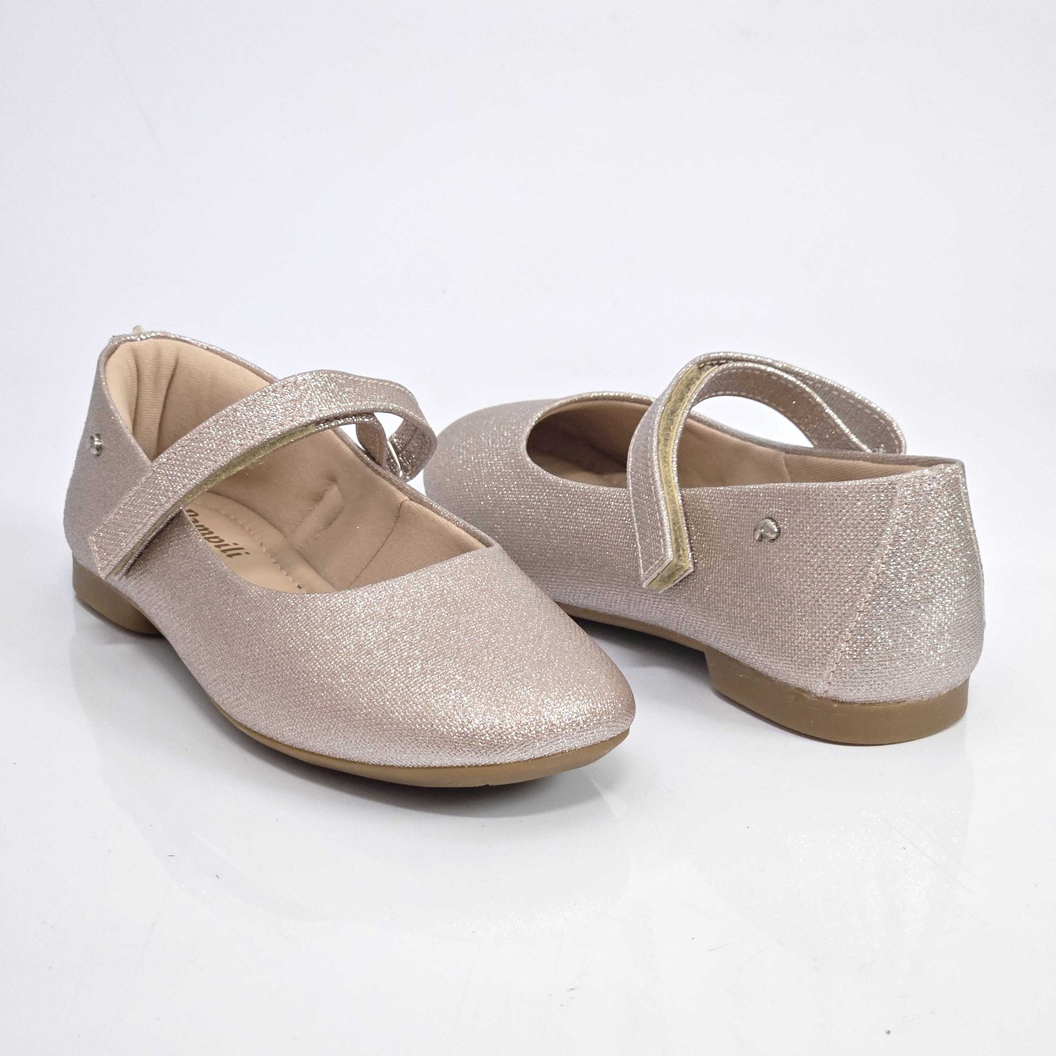 Sapatilha Infantil Pampili Ballet Com Glitter Dourado 3