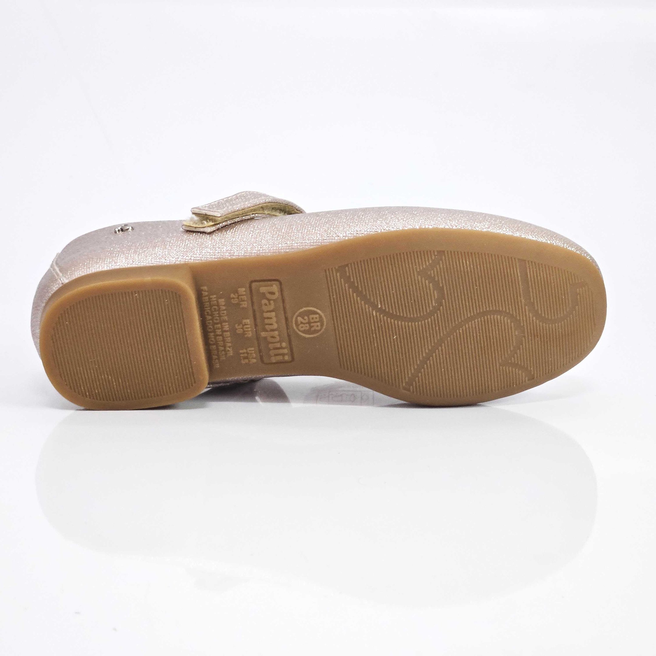 Sapatilha Infantil Pampili Ballet Com Glitter Dourado 4