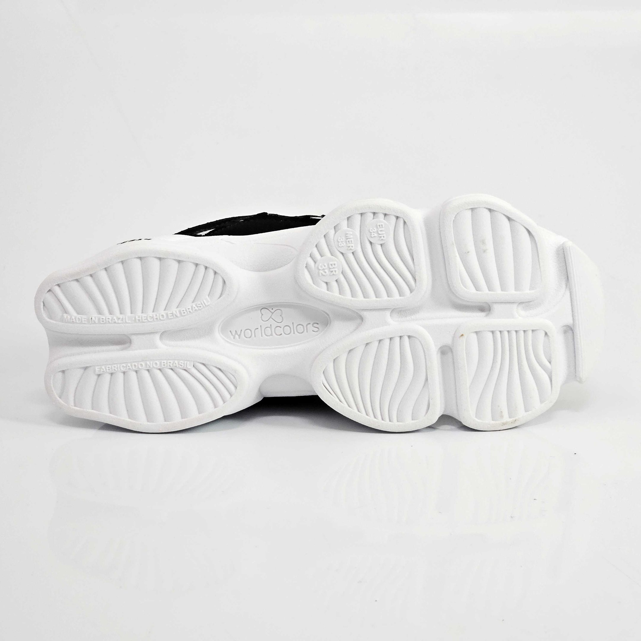 Tênis Infantil World Colors Chunky Menina Preto 4