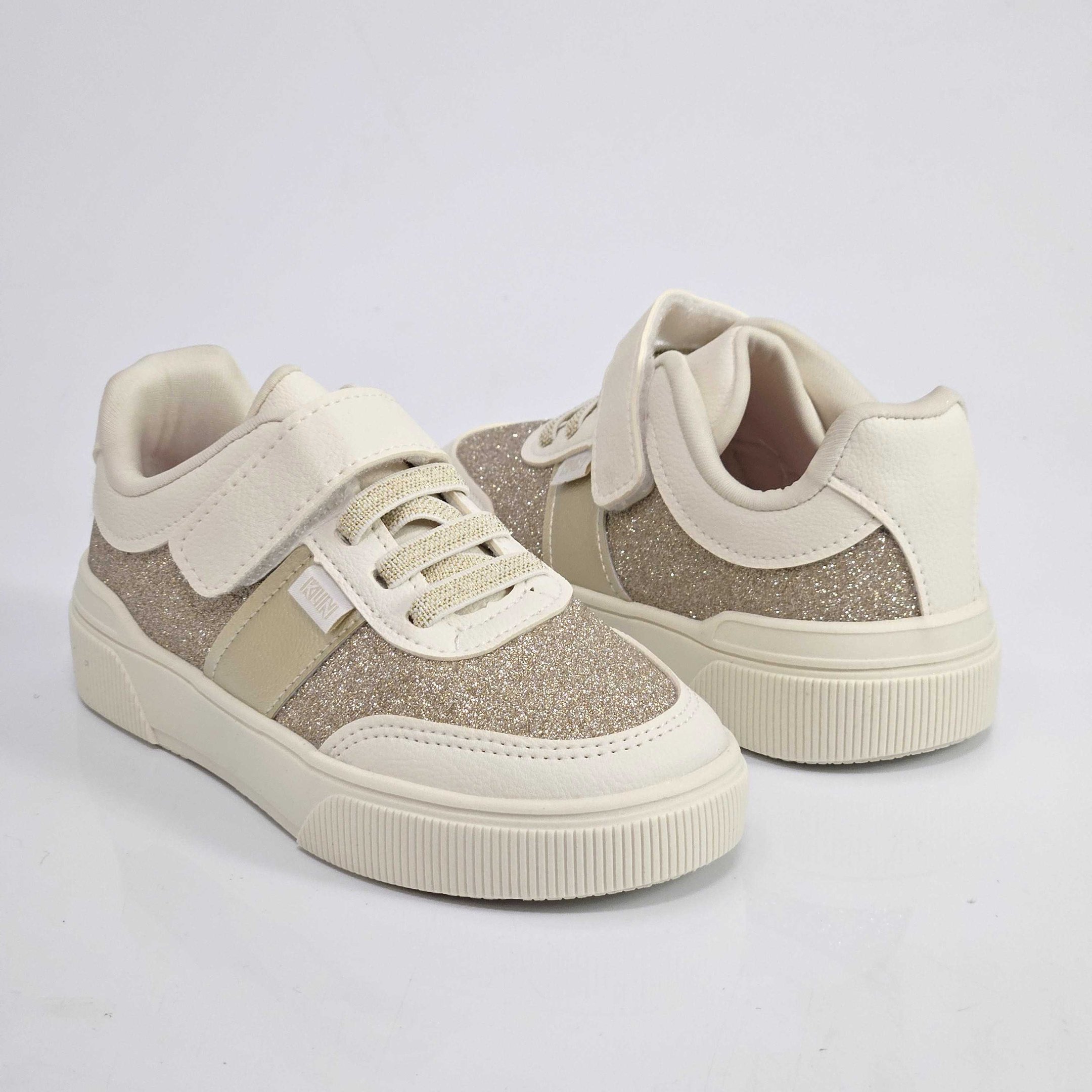 Tênis Infantil Klin Casual Sky Brilho Off White/Dourado 3