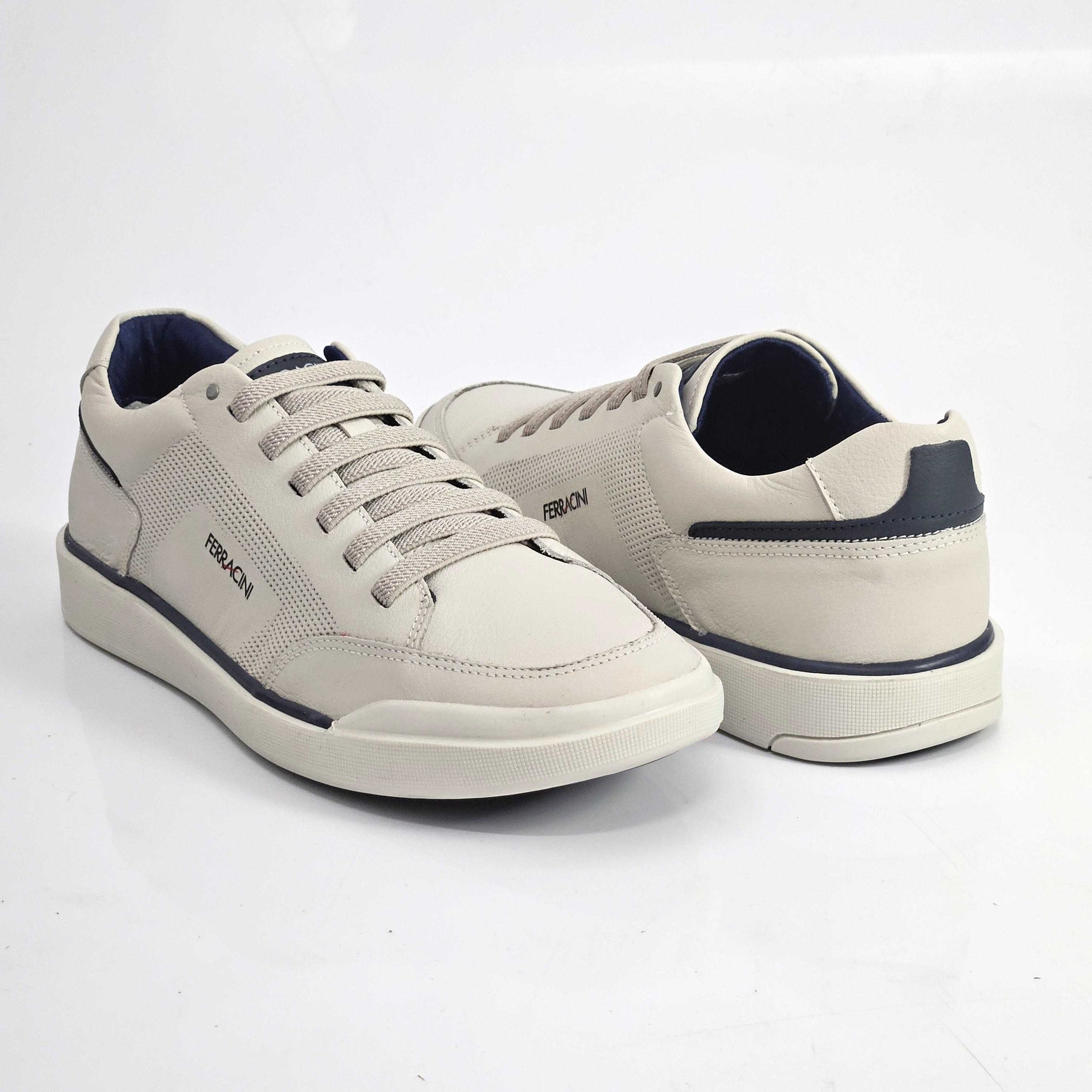 Sapatênis Ferracini Masculino Star Calce Fácil Couro Branco 3