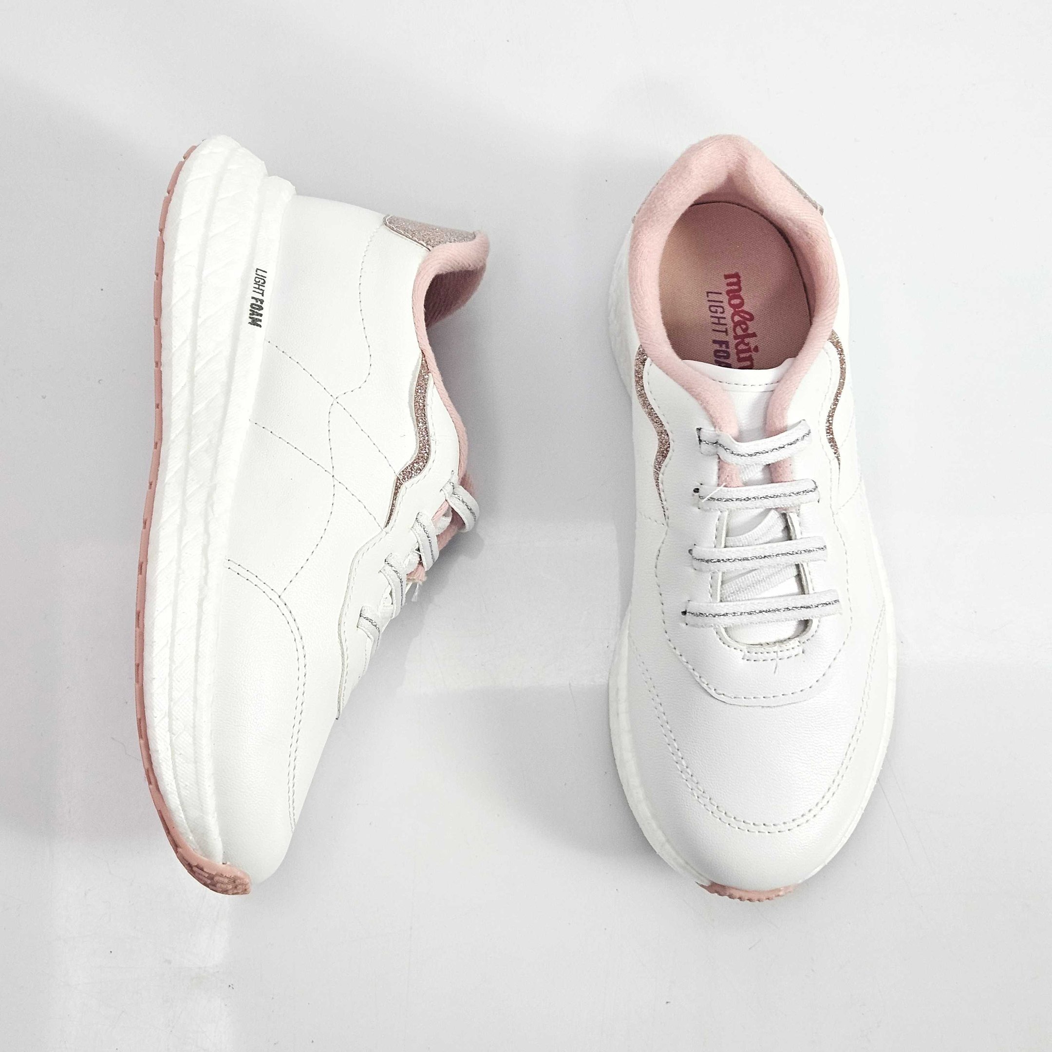 Tênis Infantil Molekinha Casual Elástico Light Foam Branco 2