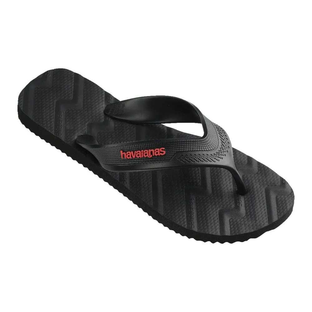 Chinelo Masculino Havaianas Track Waves Confortável Macio Preto 2