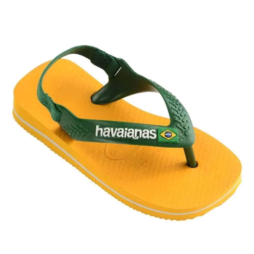 Chinelo Havaianas Baby Brasil Logo Amarelo 2