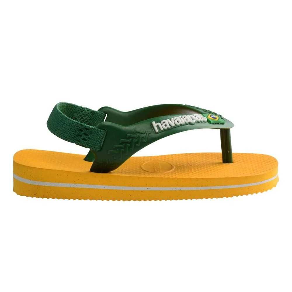 Chinelo Havaianas Baby Brasil Logo Amarelo 3