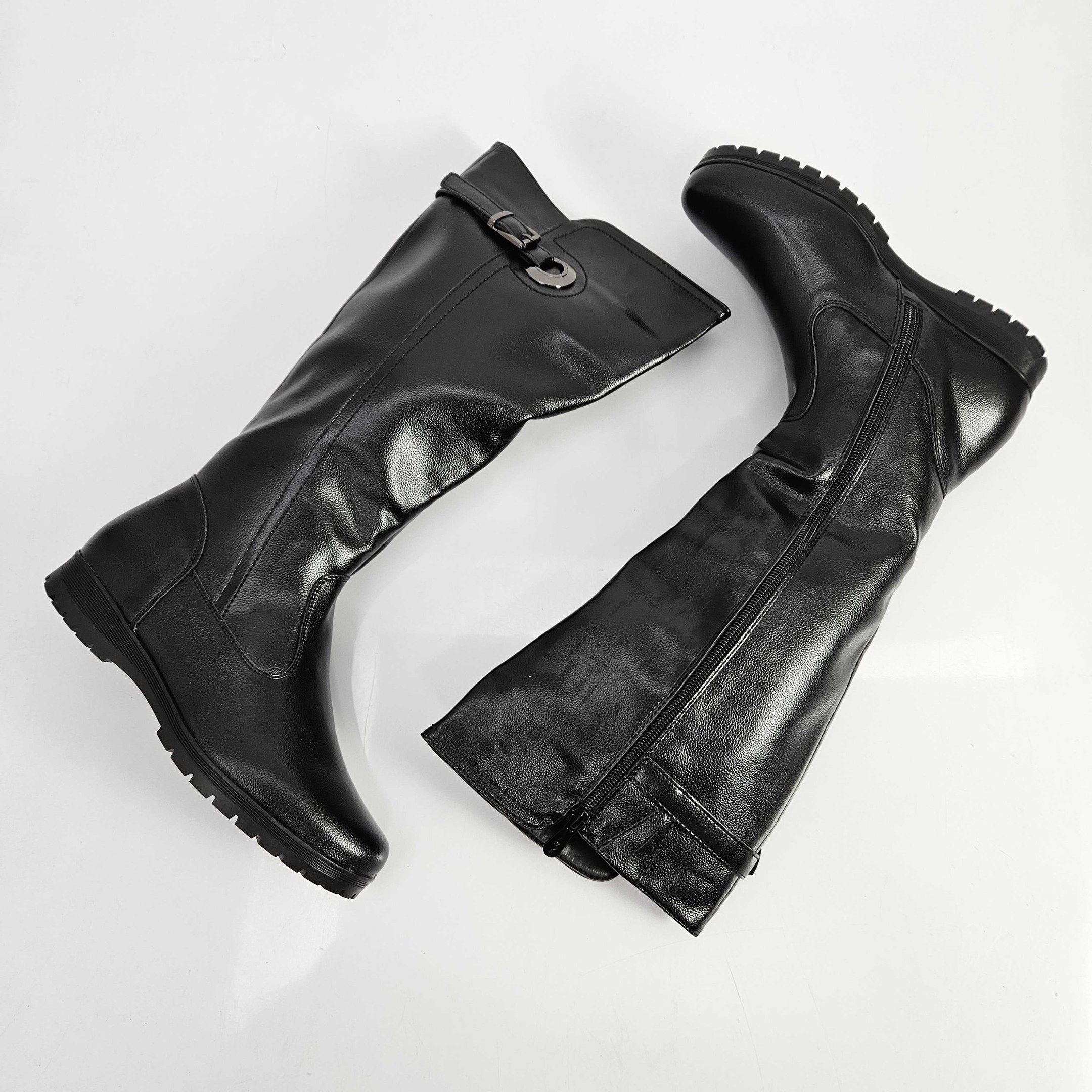 Bota Feminina Mooncity Rasteira Cano Longo Preto 3