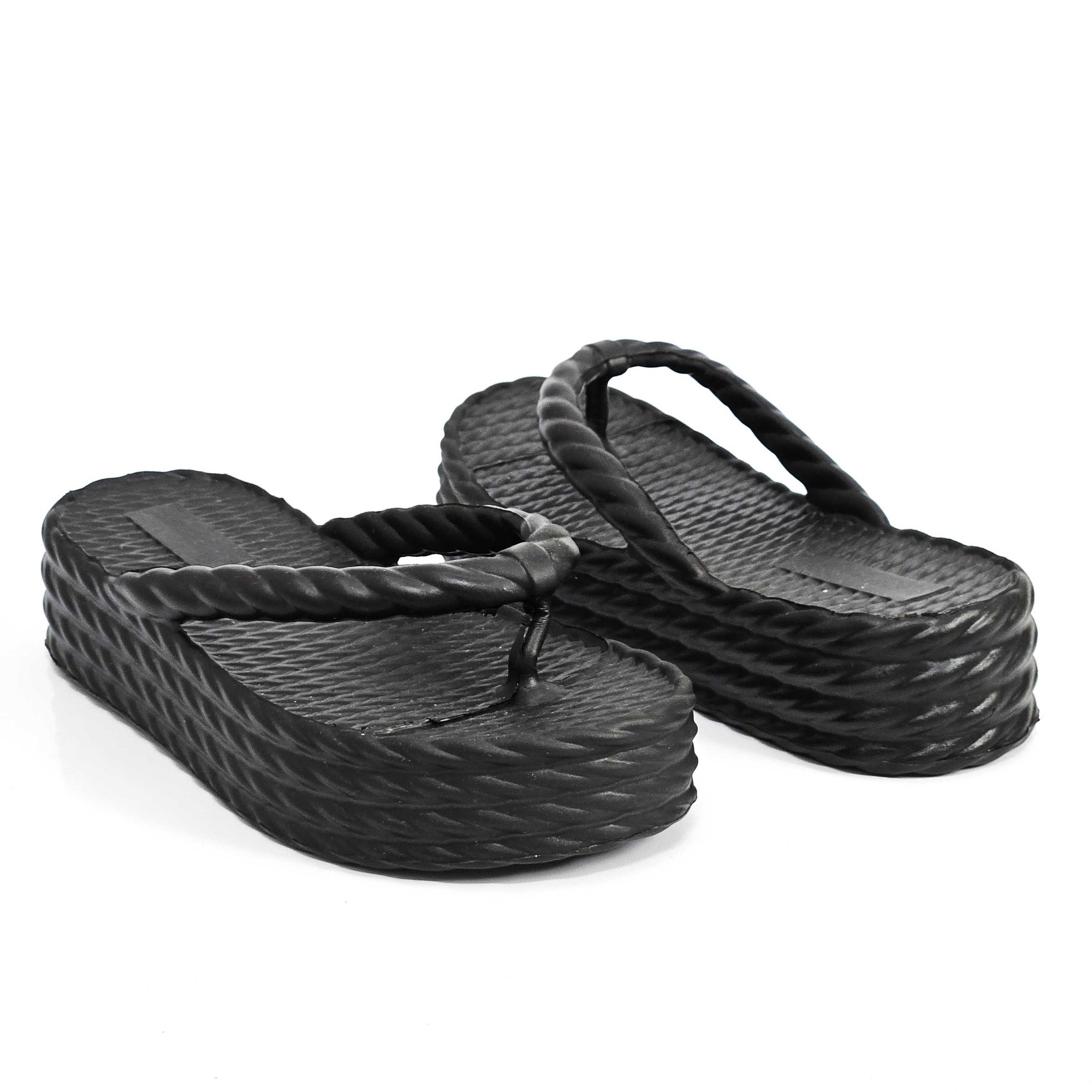 Tamando Scaleno de Dedo Em EVA Plataforma Preto 3