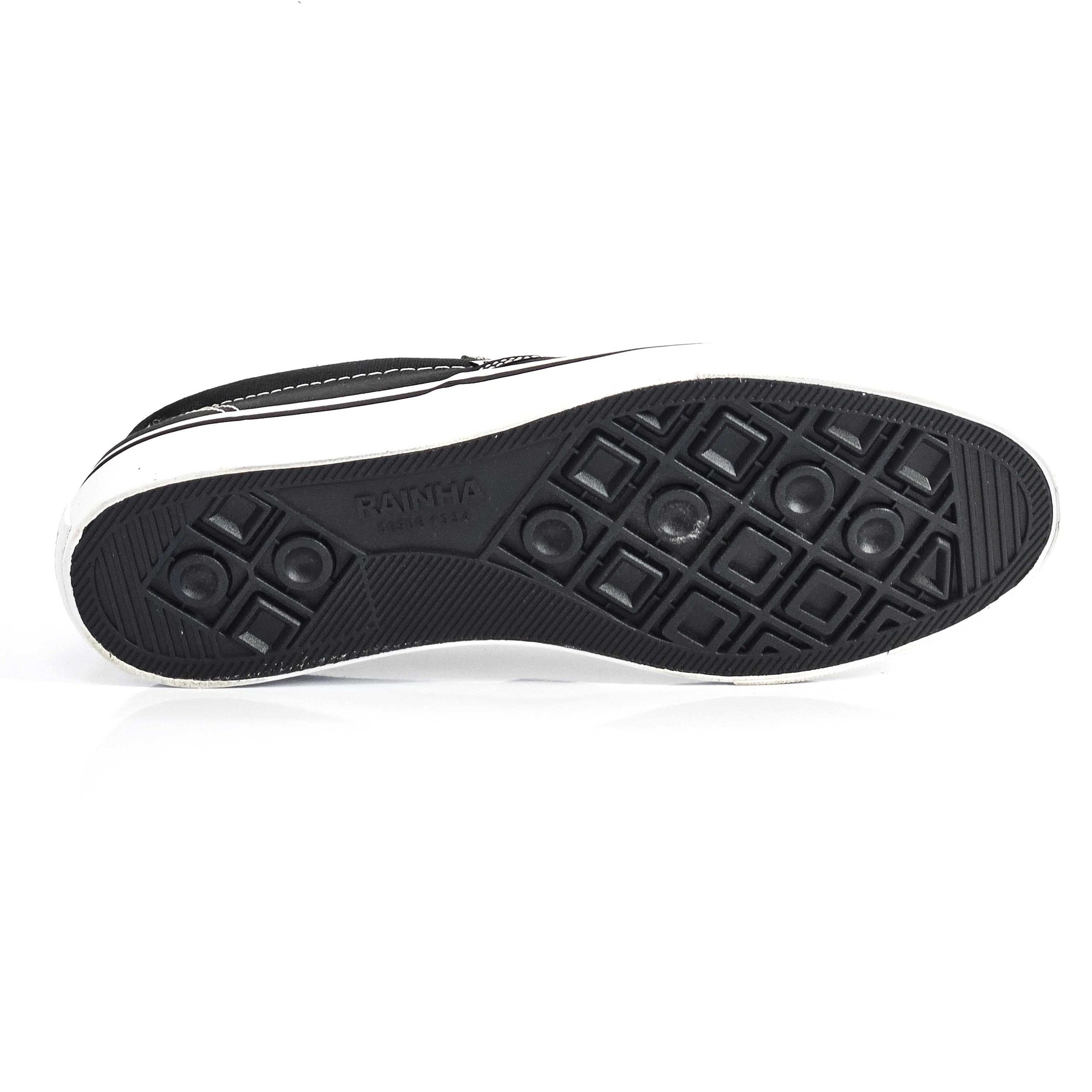 Tênis Masculino Rainha Iate Slip On Em Lona Preto 4