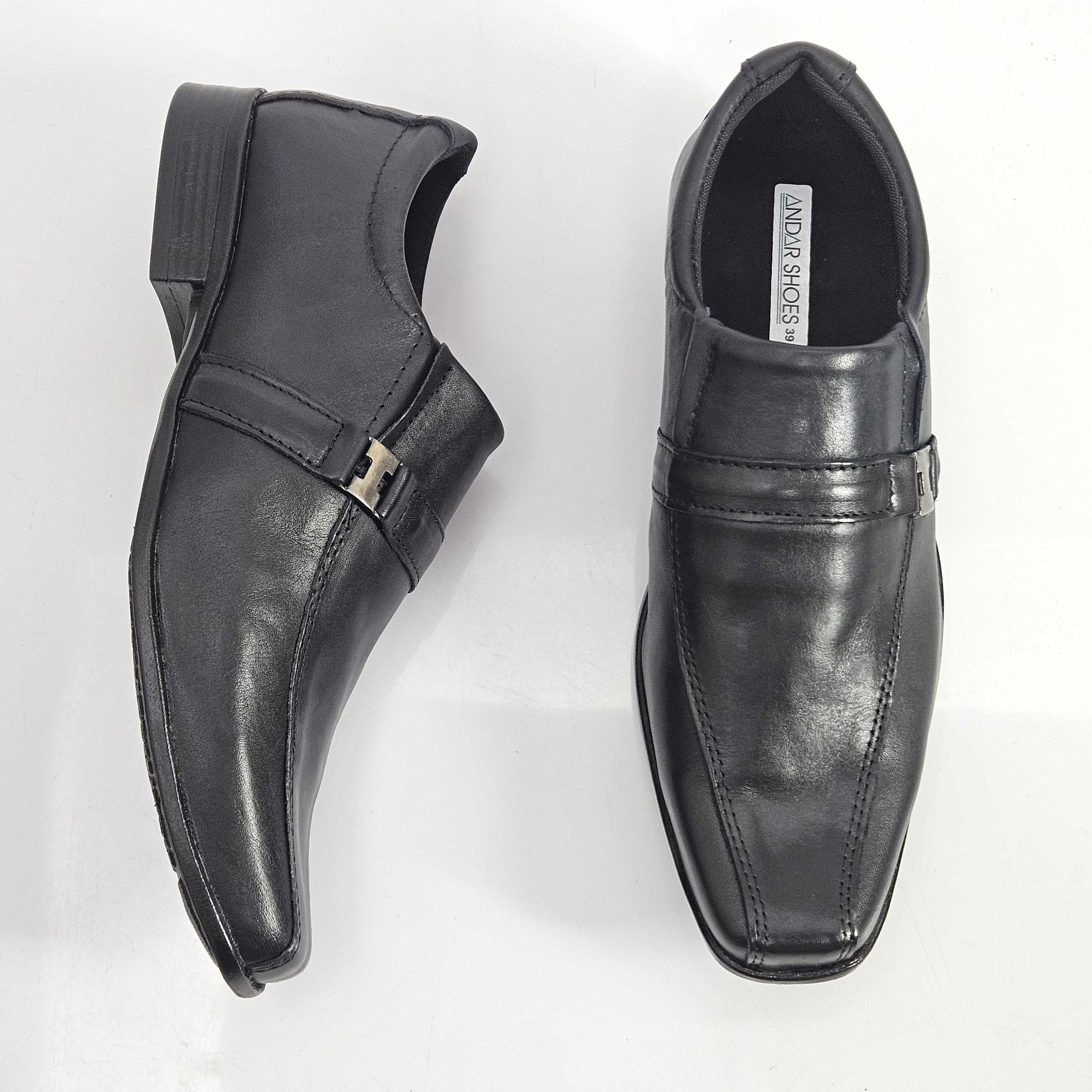 Sapato Masculino Social Andar Shoes Couro Esporte Preto 2
