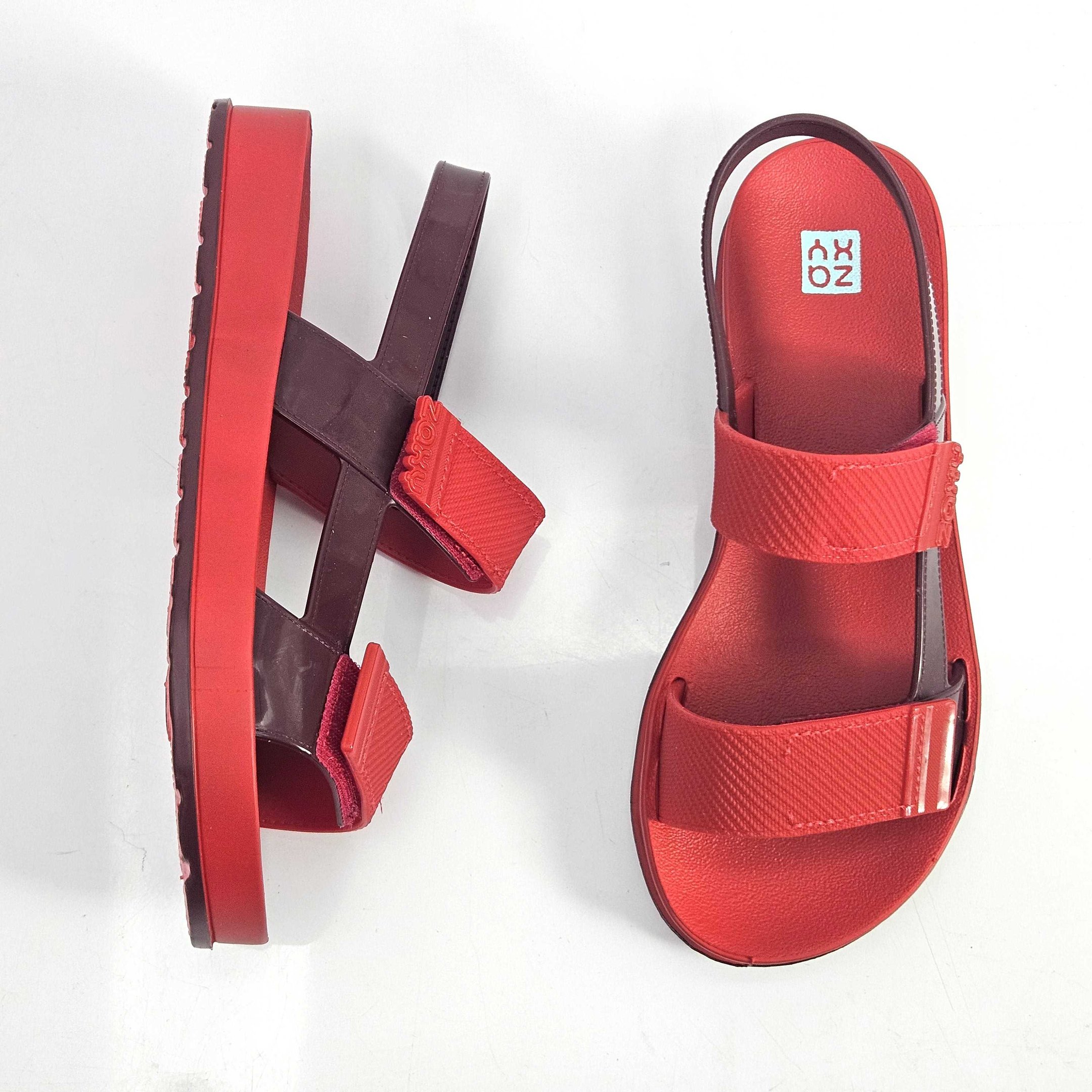 Sandália Papete Feminina Zaxy Squad Glitter Vermelho 2