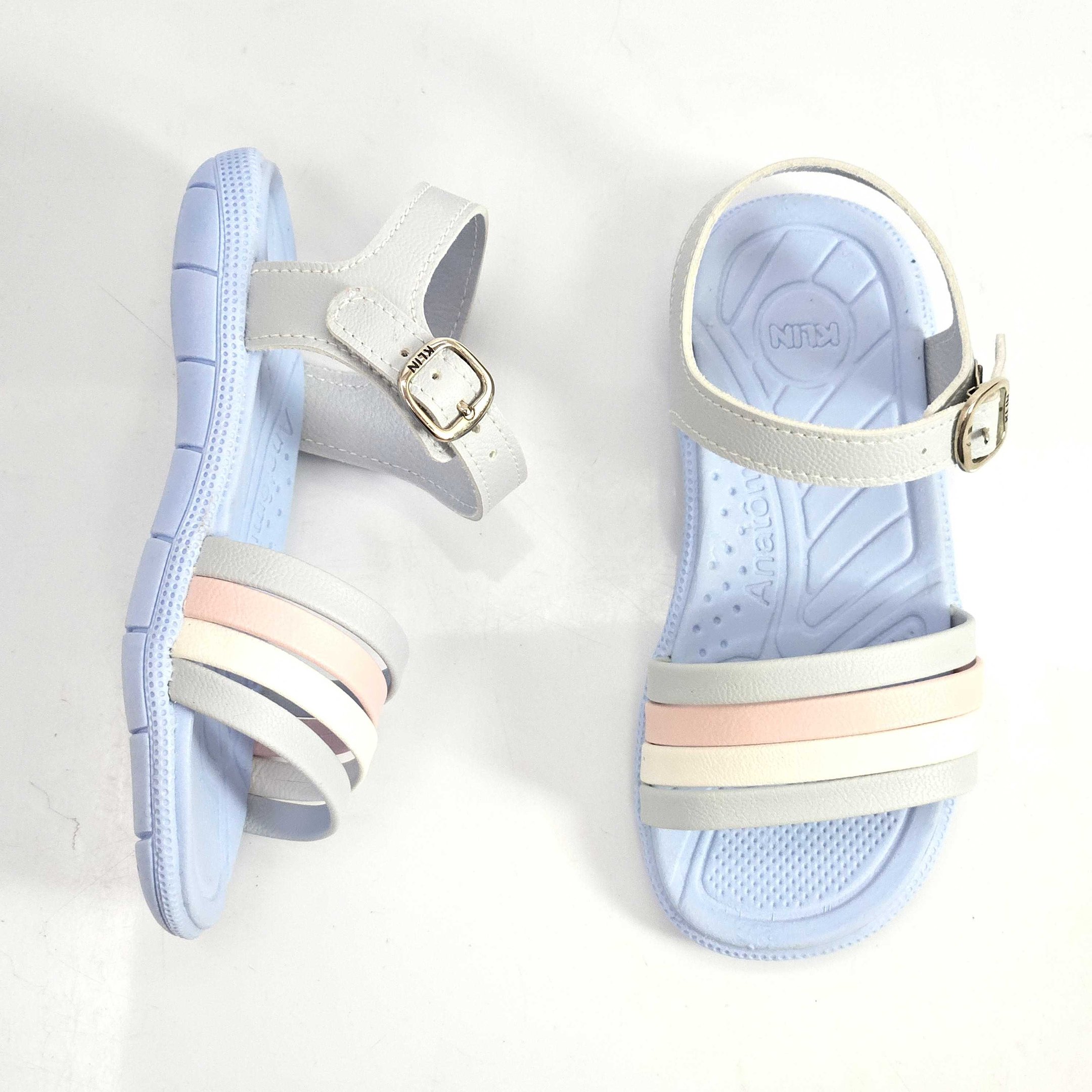 Sandália Infantil Menina Klin Tic Tac Casual Azul 2