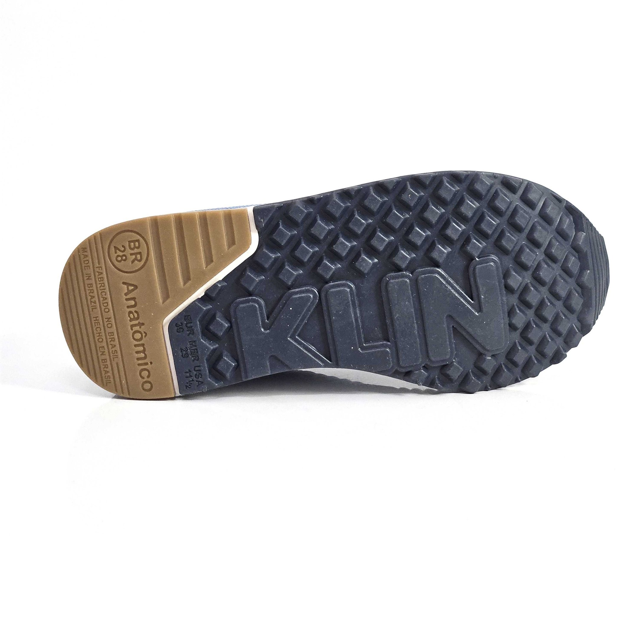 Tênis Infantil Klin Slip On Knit Walk Kids Calce Fácil Azul 4