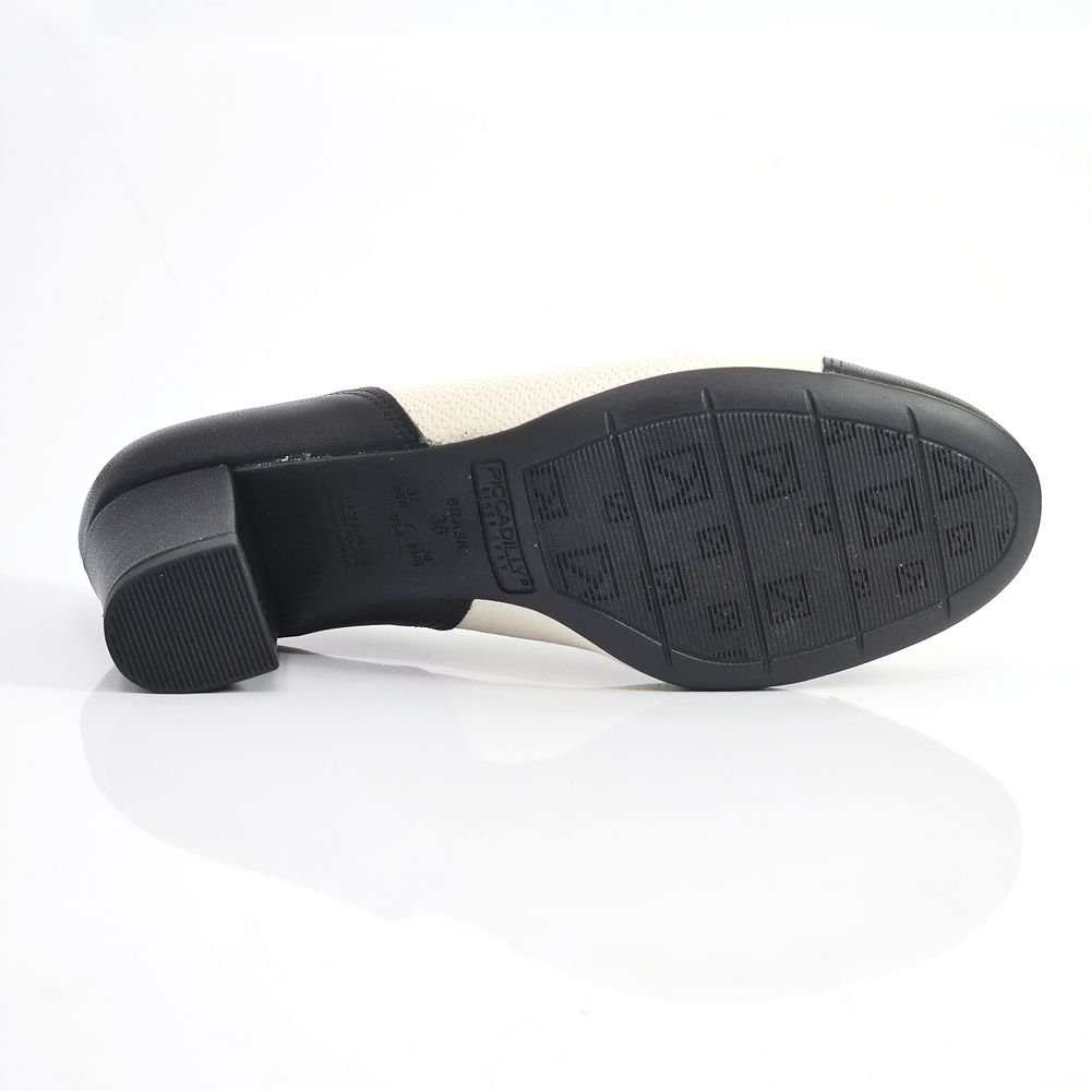 Sapato Feminino Piccadilly Salto Médio Bico Redondo Preto 4