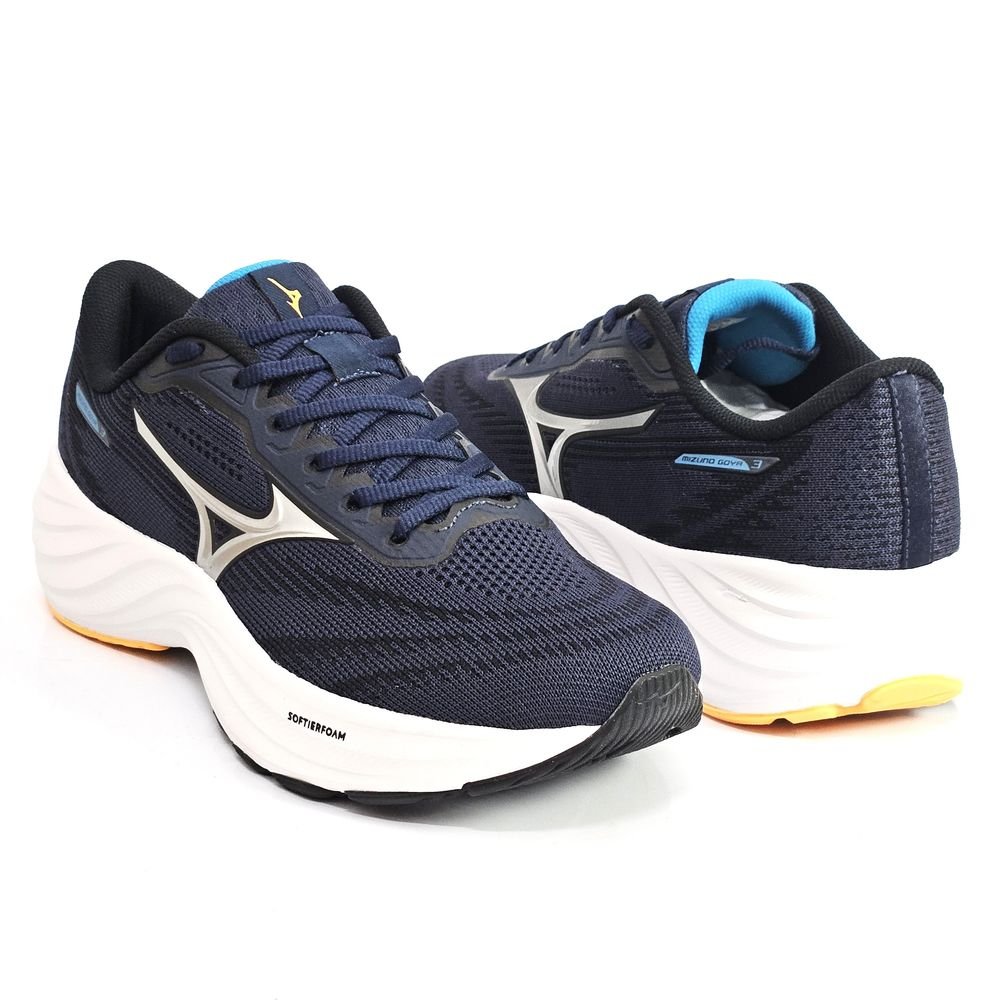Tênis Esportivo Corrida Masculino Mizuno Goya 3 Azul Marinho 3