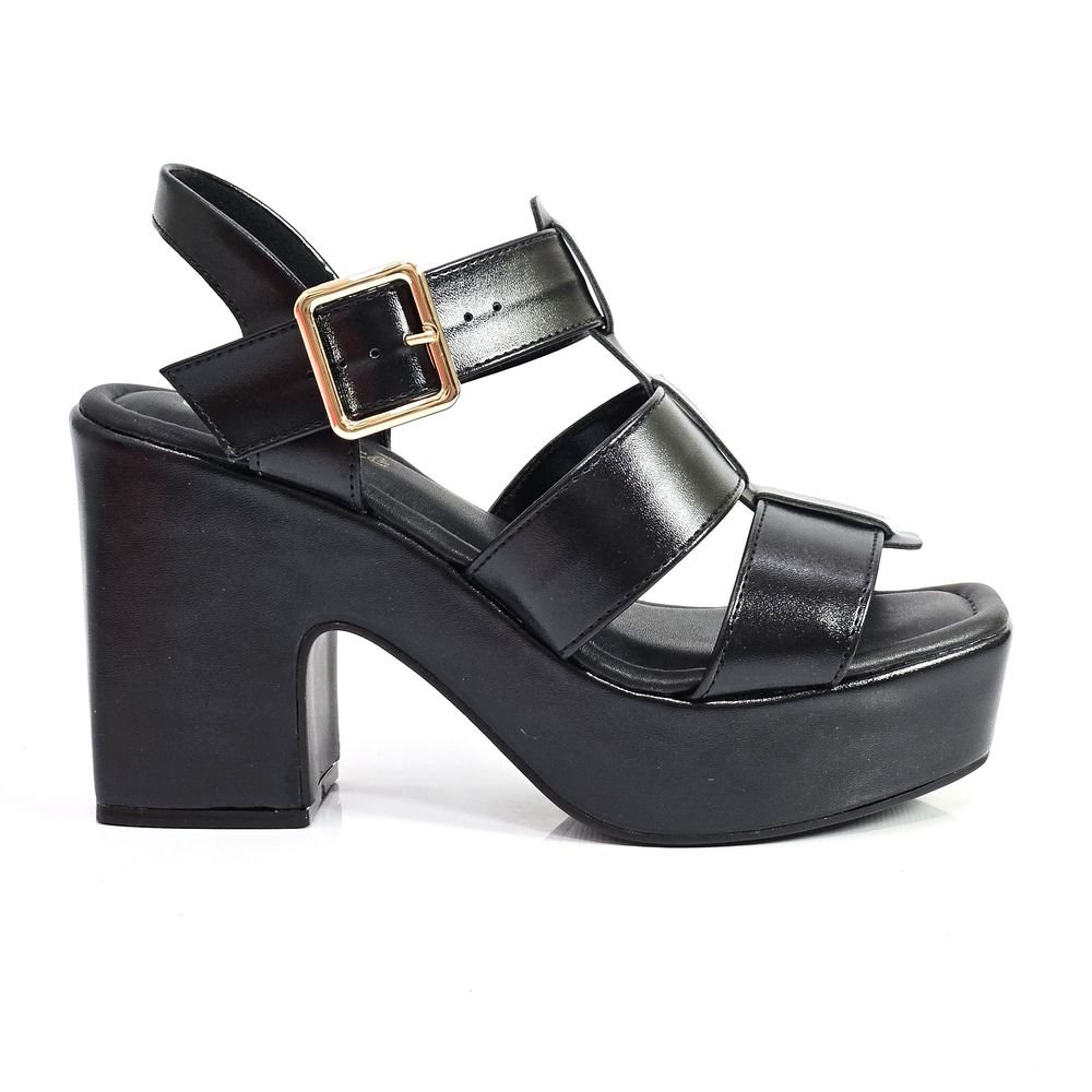 Sandália Feminina Bebecê Gladiadora Salto Bloco Alto