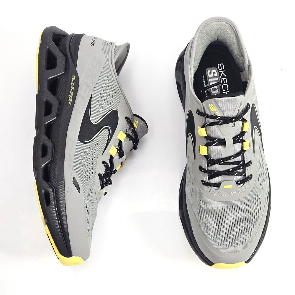 Tênis Masculino Esportivo Skechers Glide Step Hands Free Cinza 2