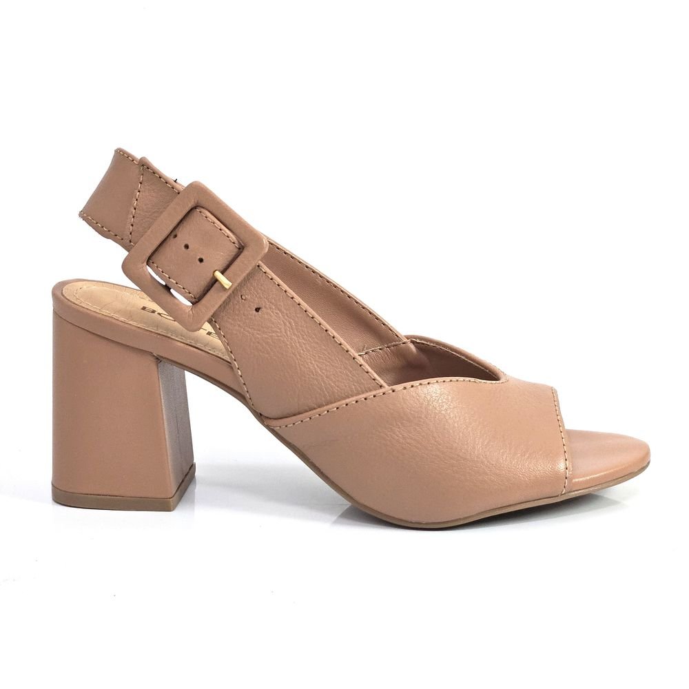 Sandália Feminina Bottero Salto Médio Bloco Fivela