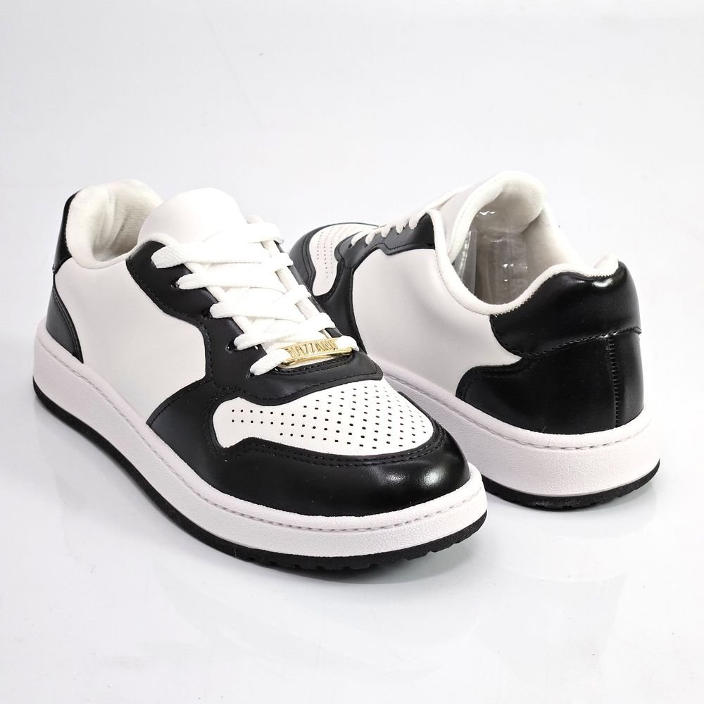 Tênis Feminino Vizzano Casual Urbano Cadarço Branco/Preto 3